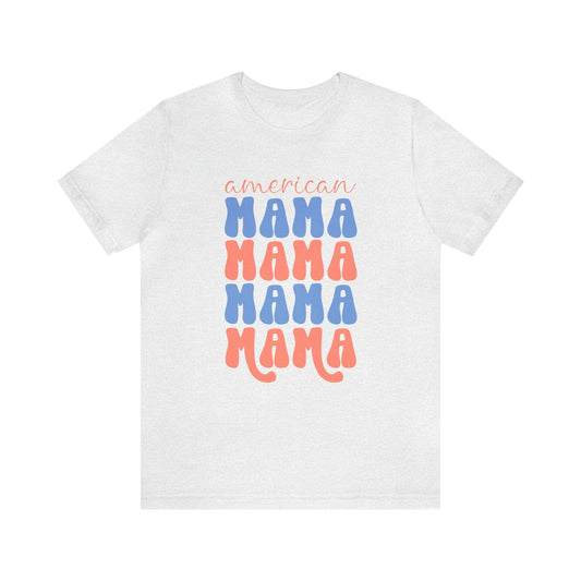 T-Shirt Ash / S American Mama | Jersey Short Sleeve Tee