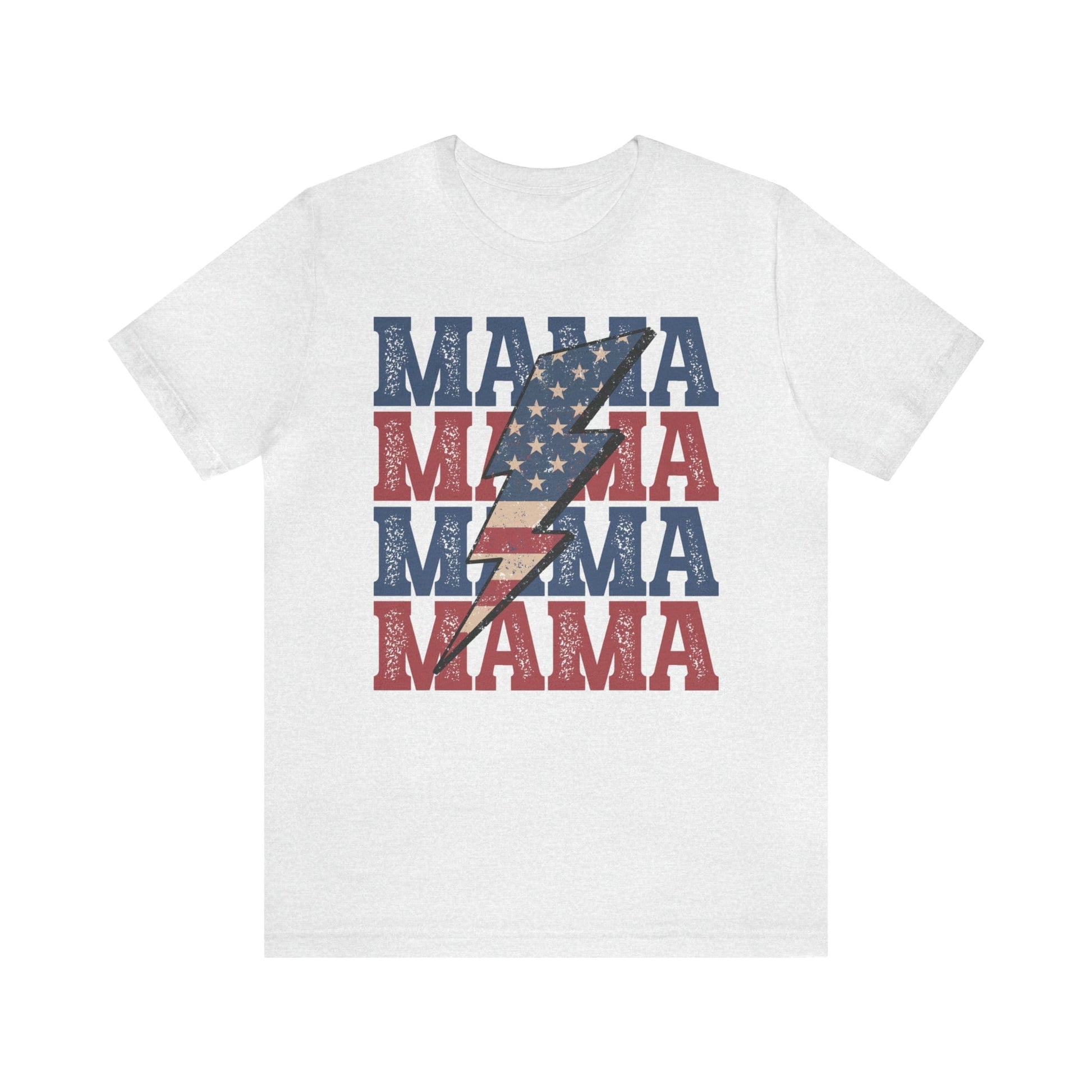 T-Shirt Ash / S American Mama Lightening | Jersey Short Sleeve Tee