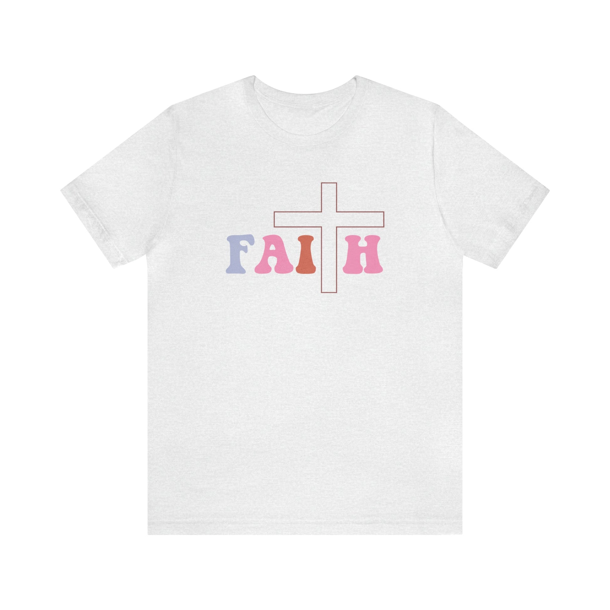 T-Shirt Ash / S Faith | Christian | Retro | Jersey Short Sleeve Tee