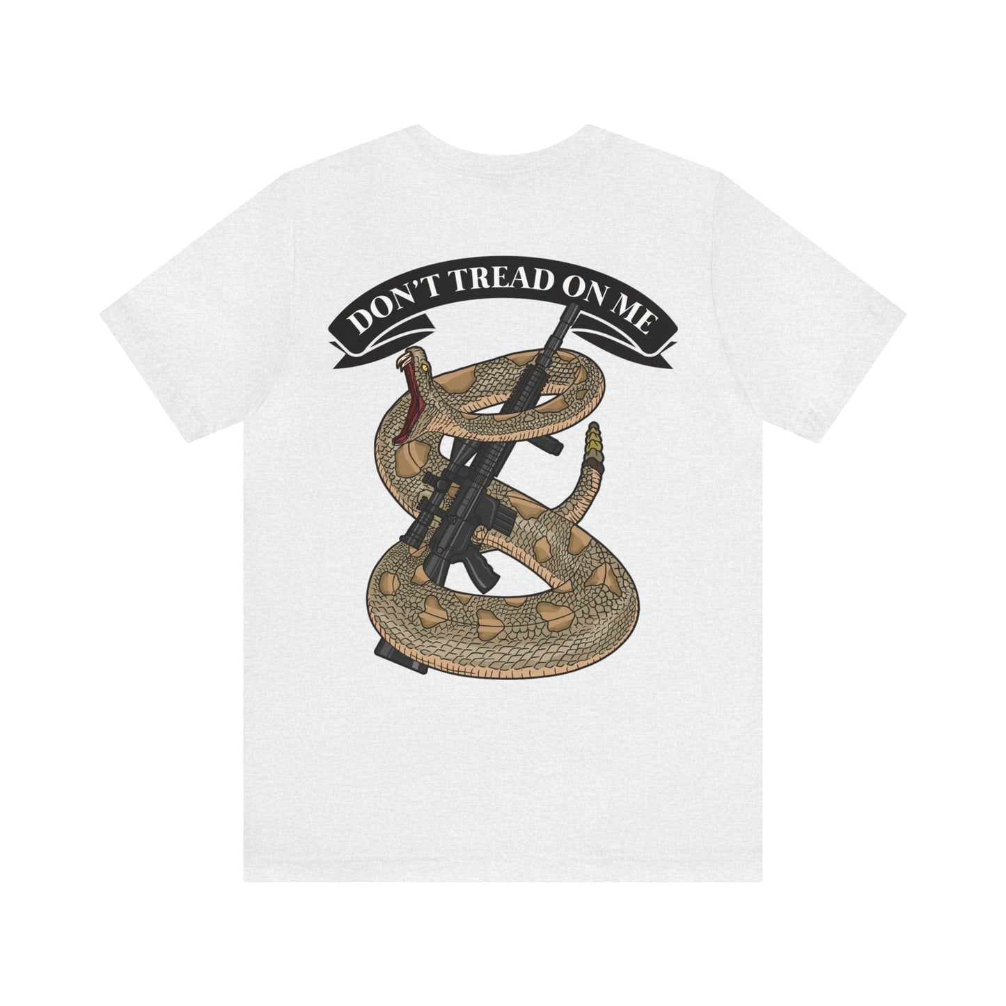 Printify T-Shirt Ash / S We the People | Don't Tread On Me | Back Print | 2nd Amendment | Jersey Short Sleeve Tee