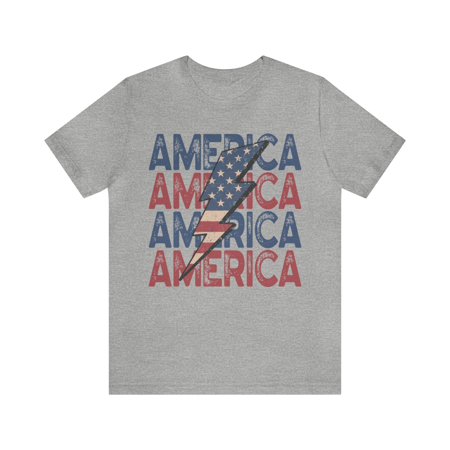 T-Shirt Athletic Heather / S American Lightening | Jersey Short Sleeve Tee