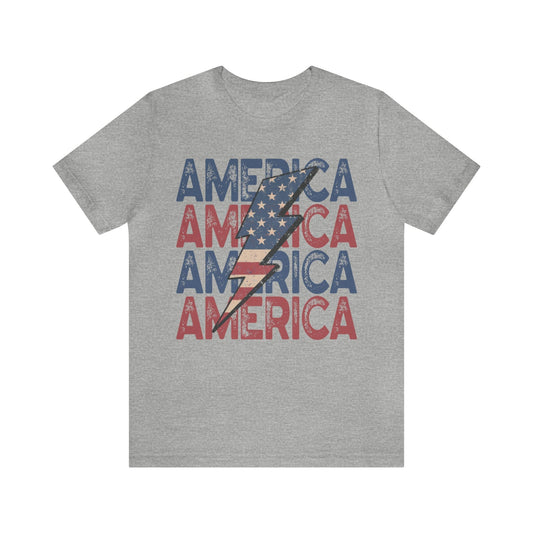 T-Shirt Athletic Heather / S American Lightening | Jersey Short Sleeve Tee