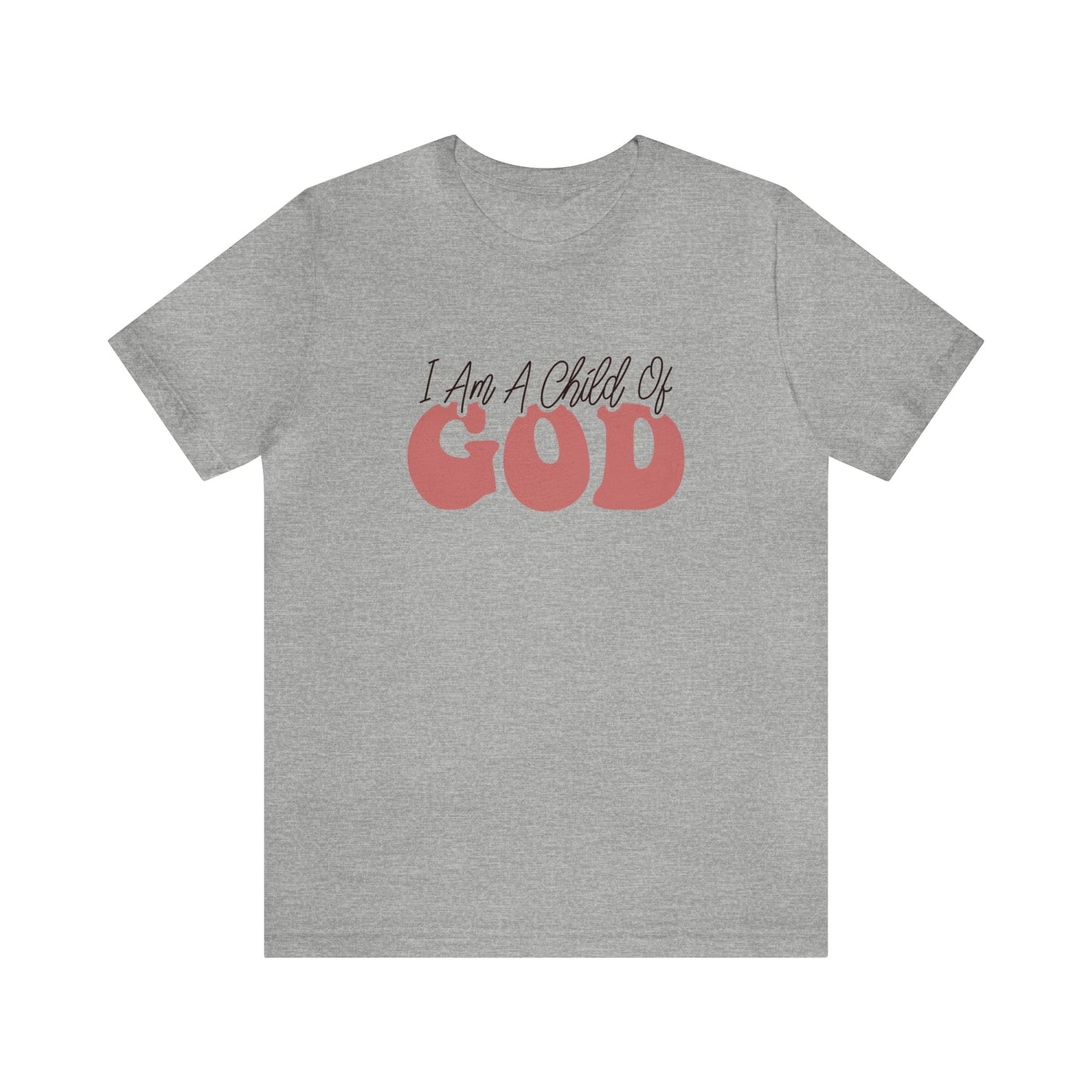 T-Shirt Athletic Heather / S I Am a Child of God | Christian | Retro | Jersey Short Sleeve Tee