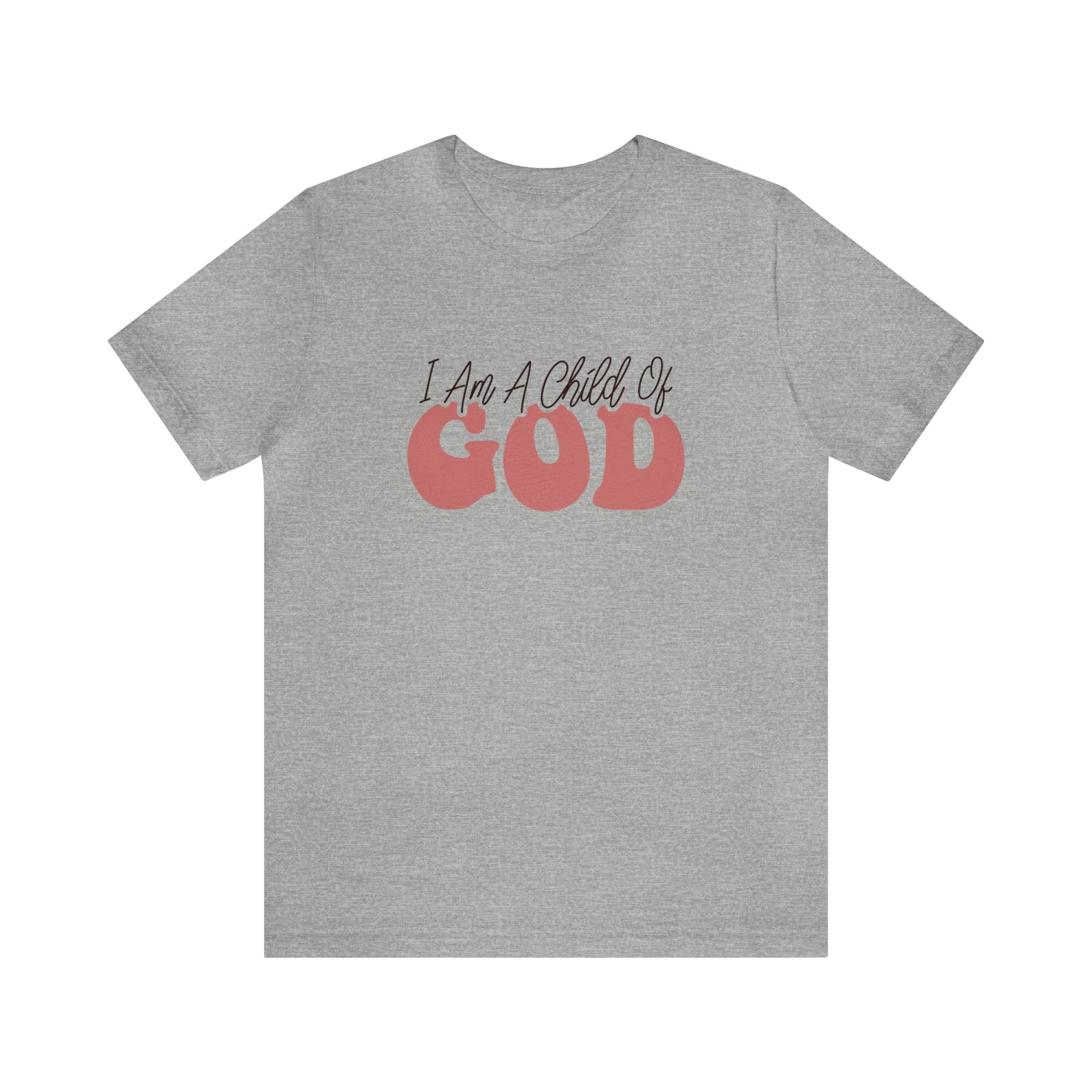 T-Shirt Athletic Heather / S I Am a Child of God | Christian | Retro | Jersey Short Sleeve Tee