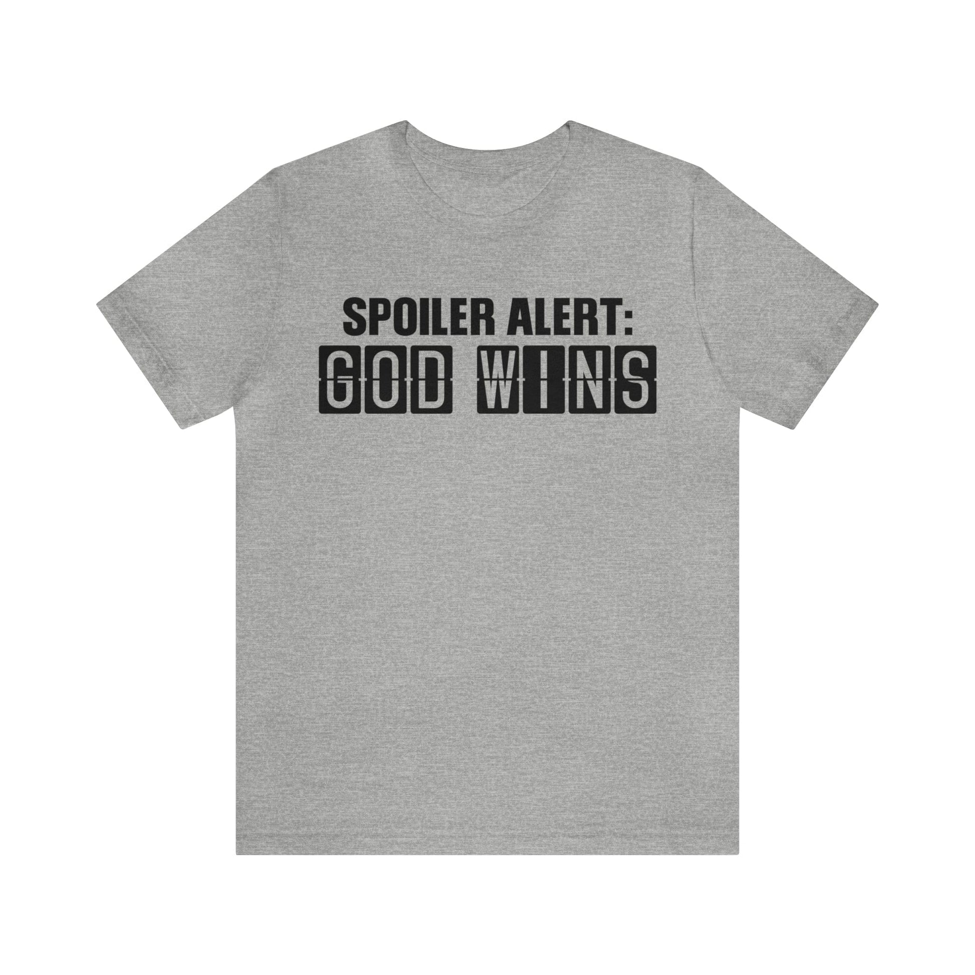 T-Shirt Athletic Heather / S Spoiler Alert: God Wins | Jersey Short Sleeve Tee