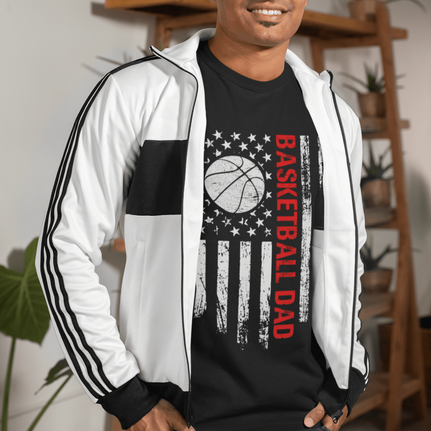 T-Shirt Basketball Dad | Patriotic | Jersey Short Sleeve Tee