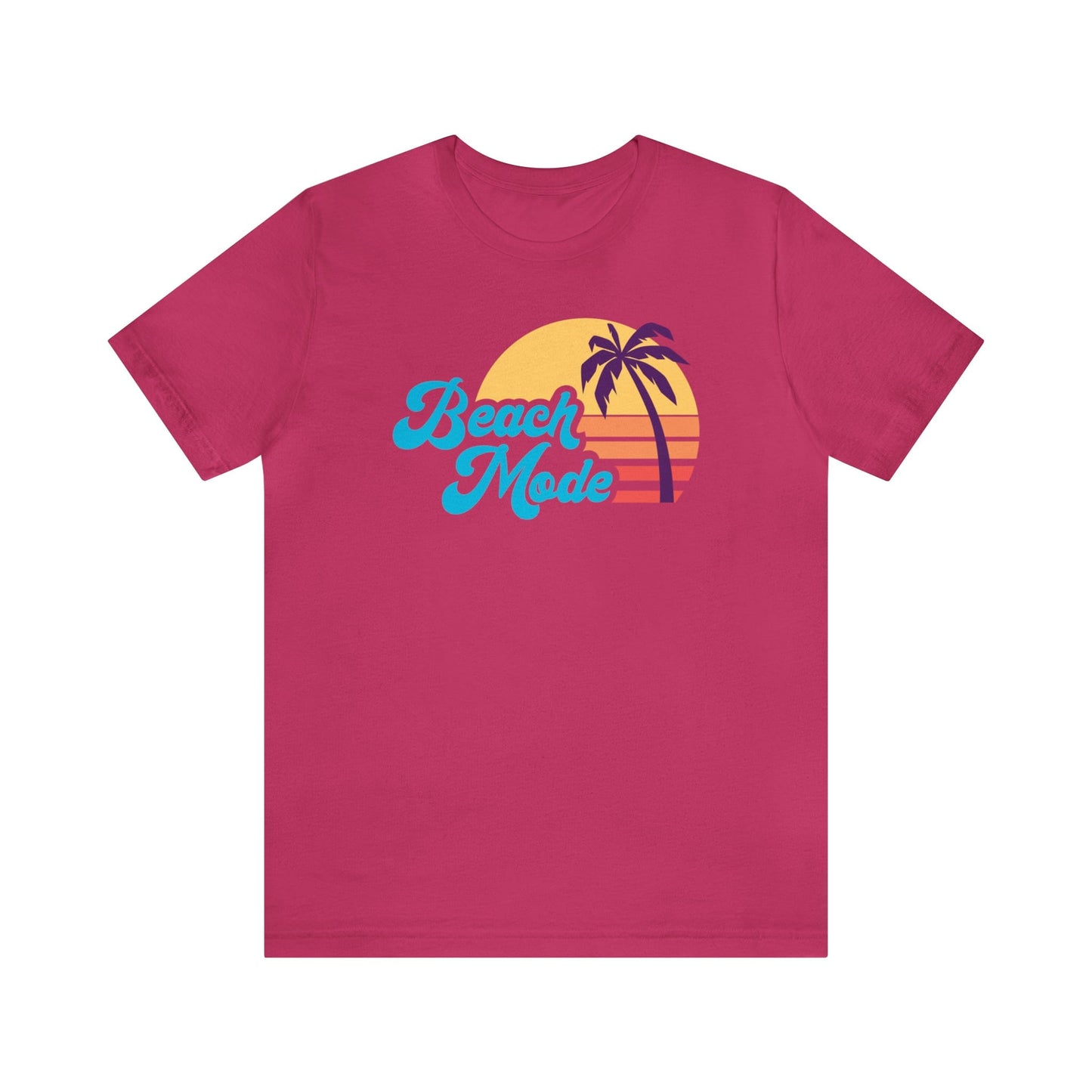 T-Shirt Berry / S Beach Mode | Vacation | Summer | Jersey Short Sleeve Tee