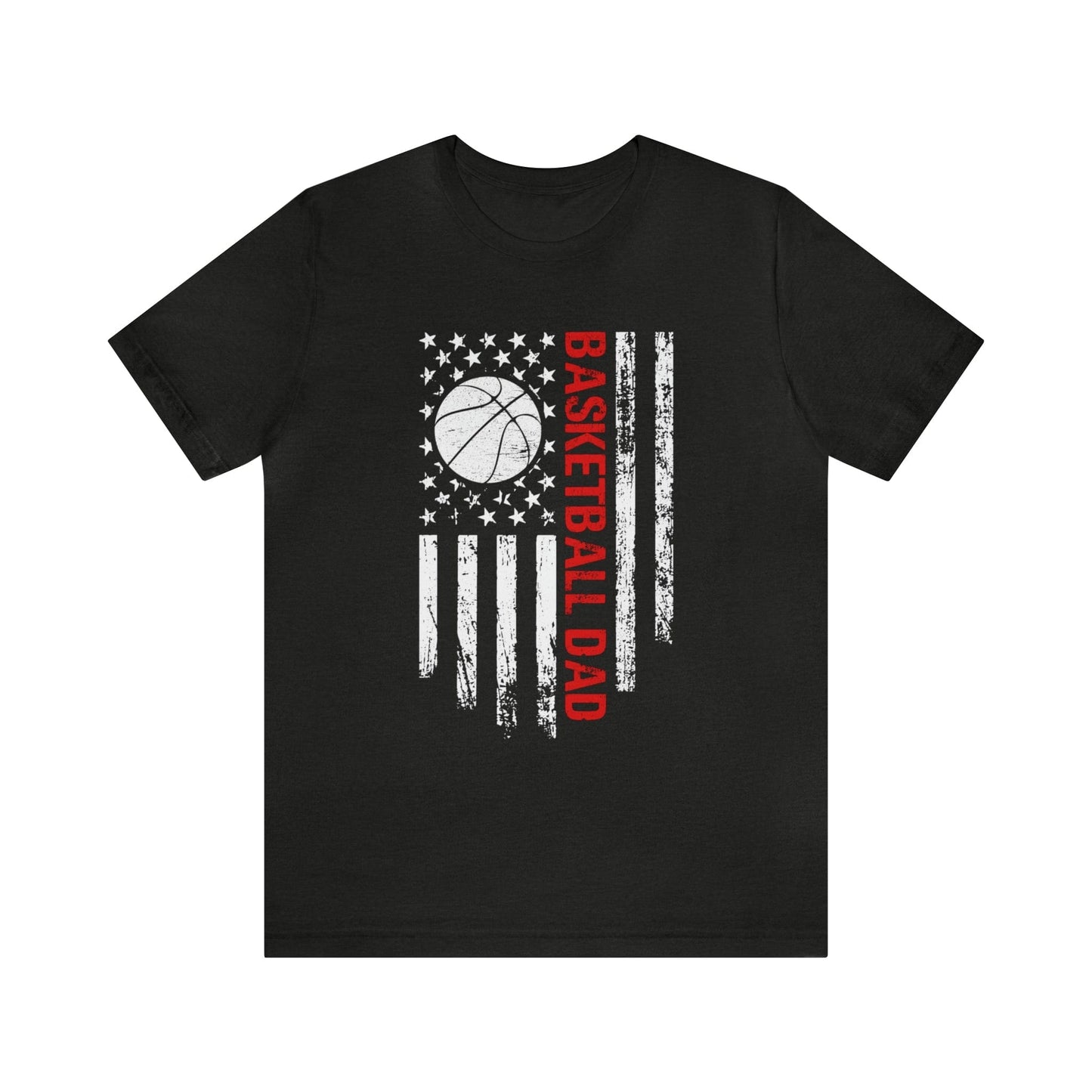 T-Shirt Black Heather / XS Basketball Dad | Patriotic | Jersey Short Sleeve Tee