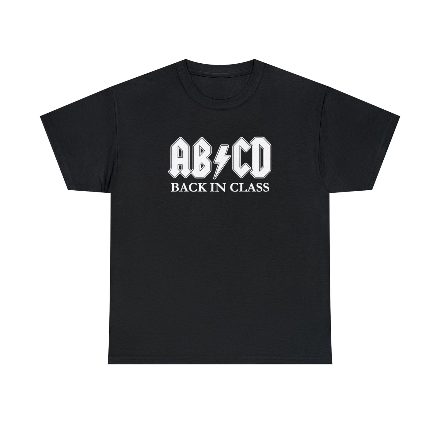 T-Shirt Black / S ABCD | Back in Class | Rock | ADULT Sizes | Cotton Tee