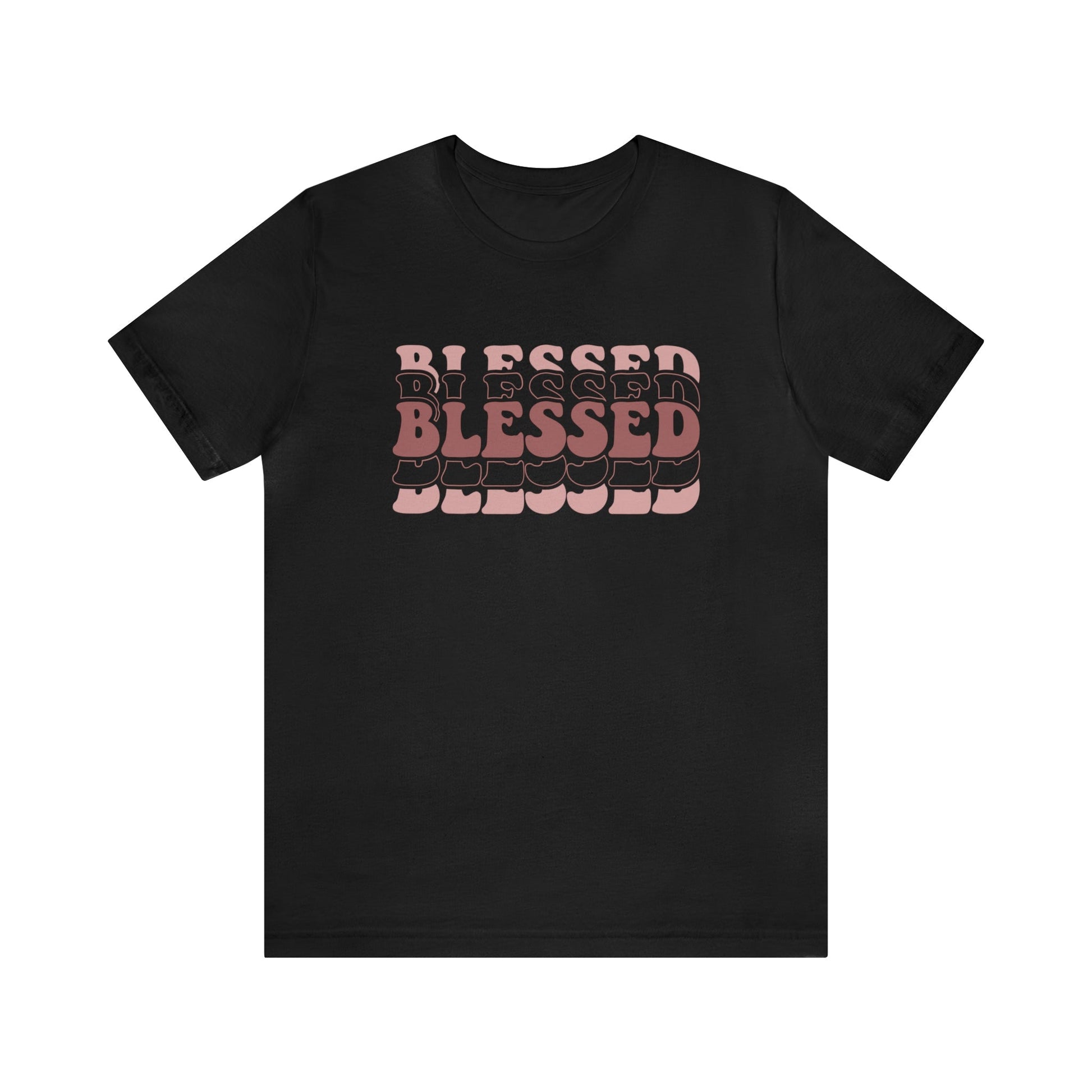 T-Shirt Black / S Blessed | Christian | Retro | Jersey Short Sleeve Tee