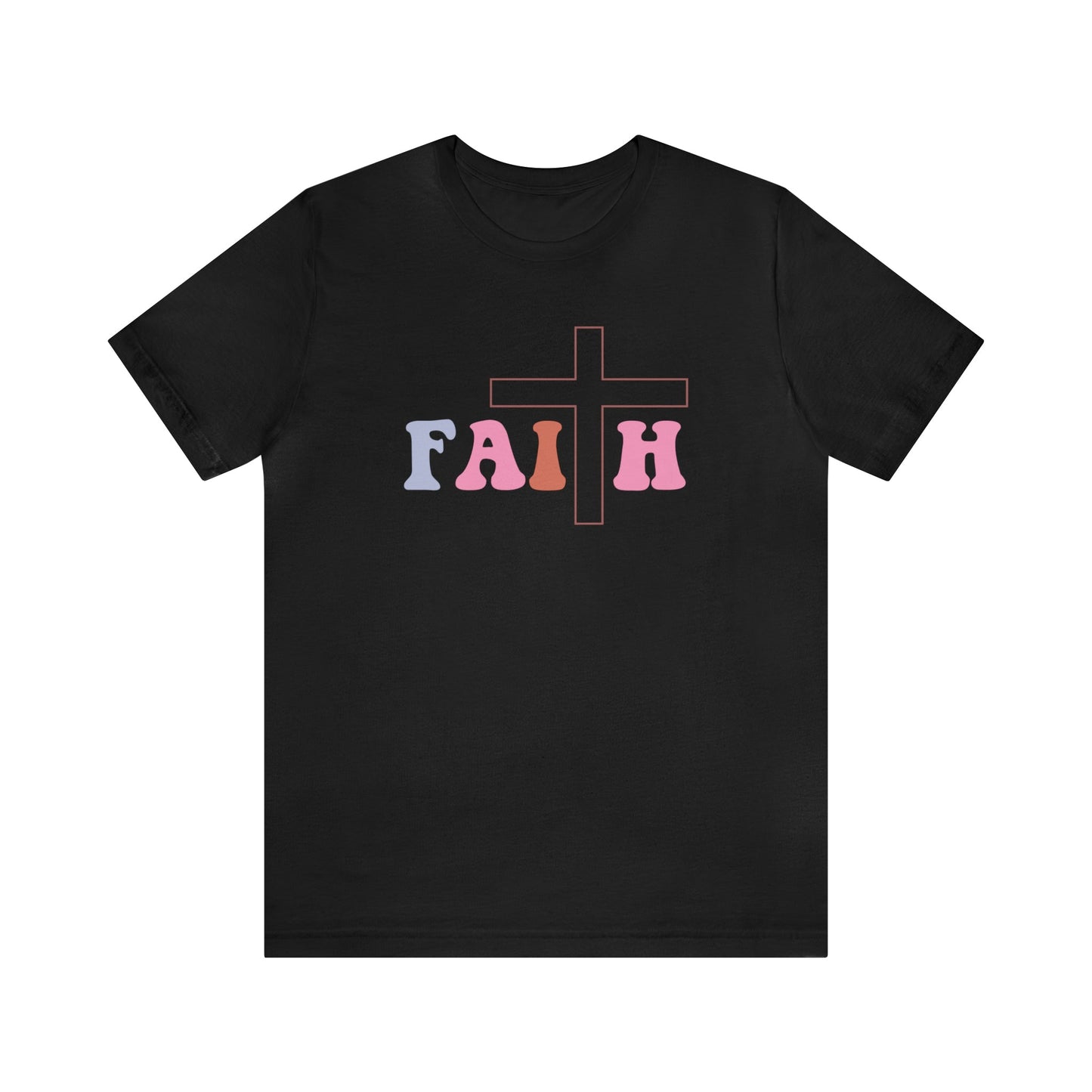 T-Shirt Black / S Faith | Christian | Retro | Jersey Short Sleeve Tee