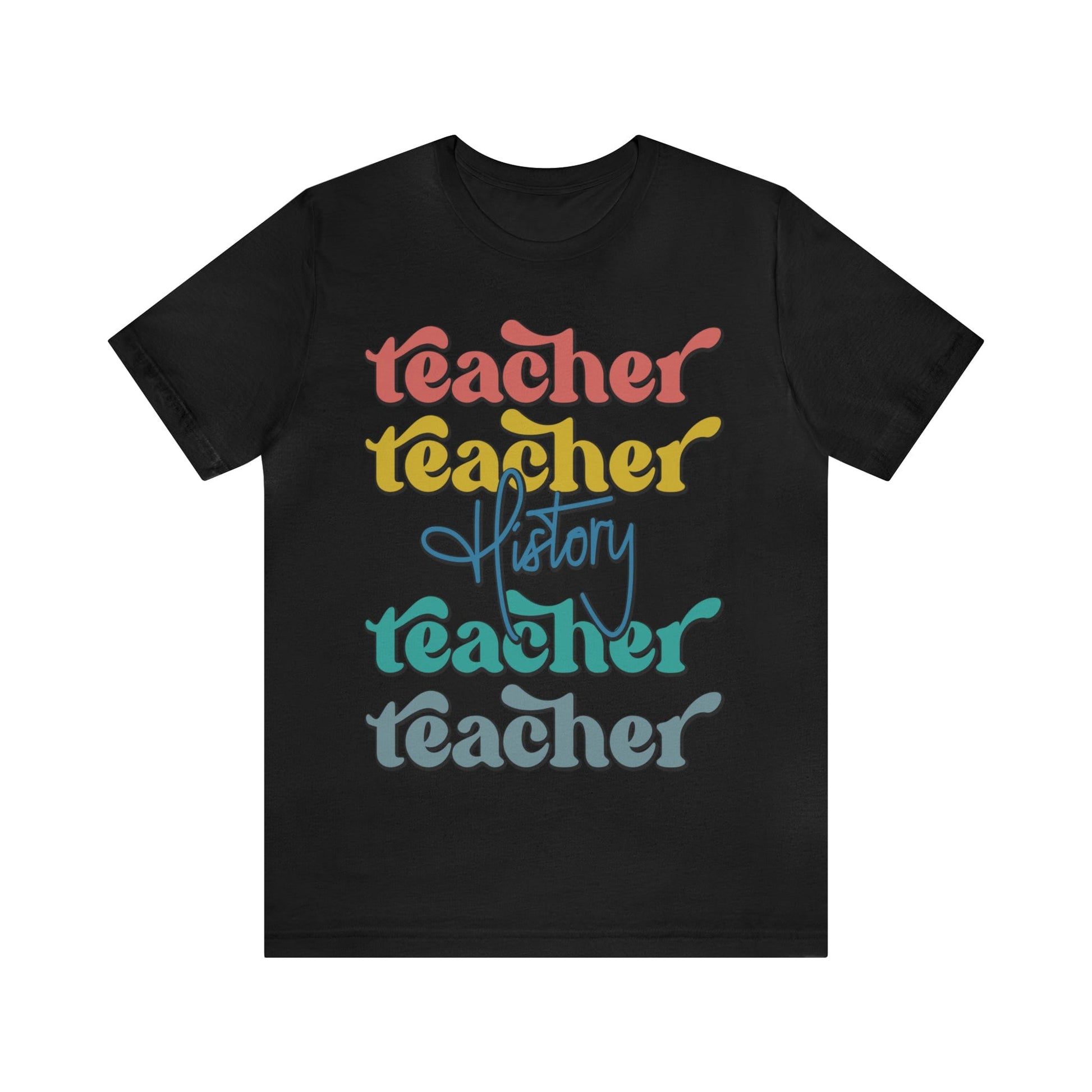 T-Shirt Black / S History Teacher | Retro | Jersey Short Sleeve Tee