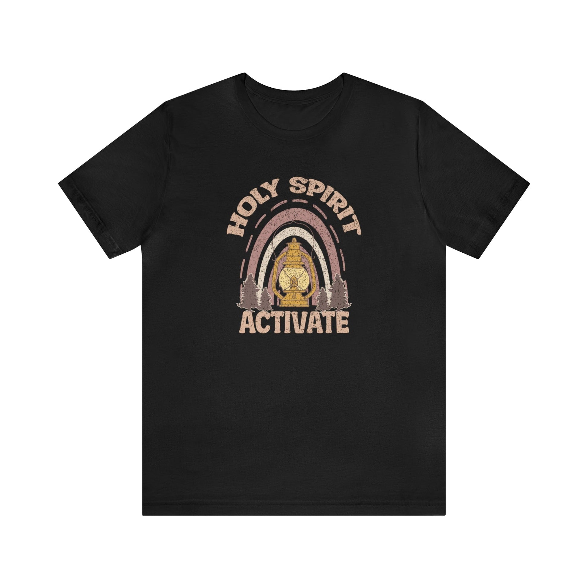 T-Shirt Black / S Holy Spirit Activate | Christian | Retro | Jersey Short Sleeve Tee