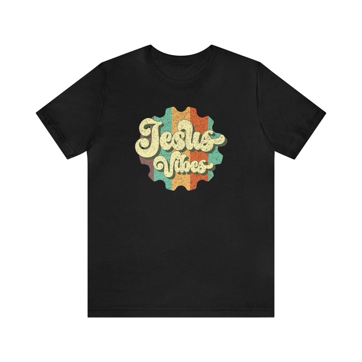 T-Shirt Black / S Jesus Vibes | Christian | Retro | Jersey Short Sleeve Tee