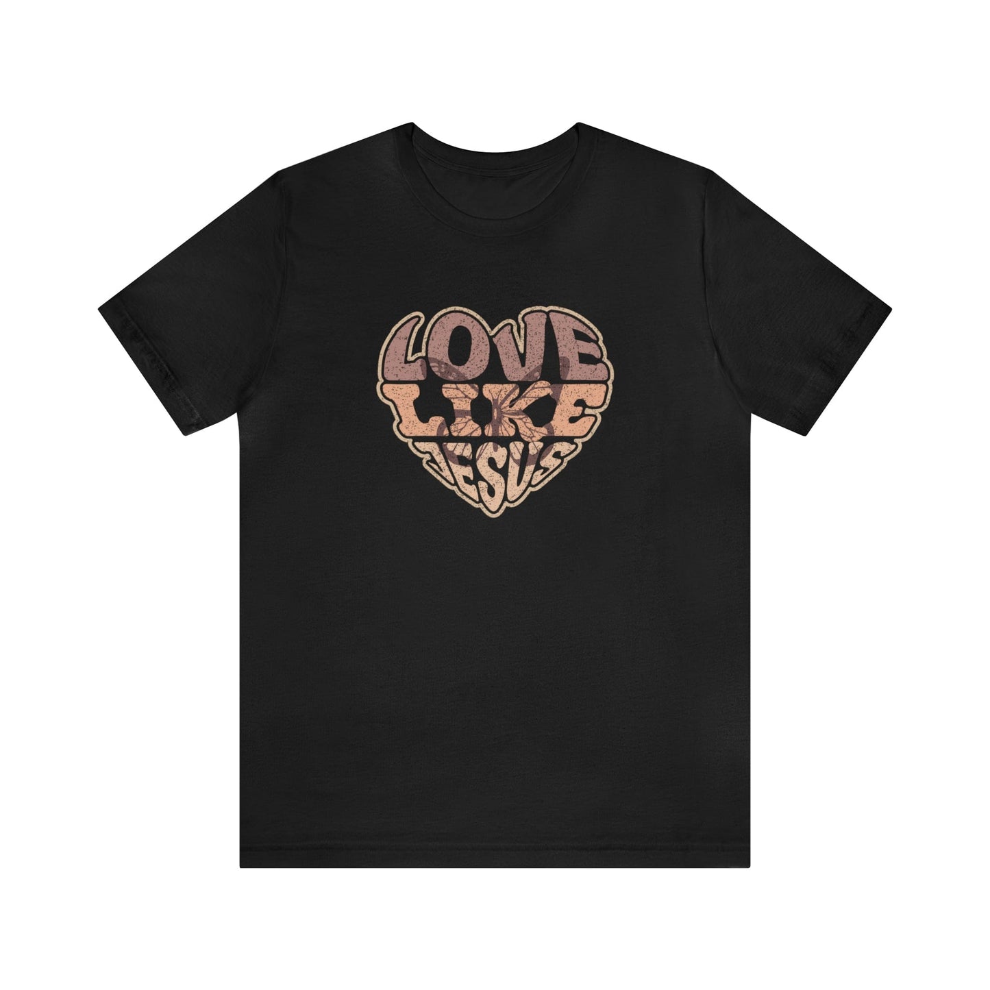 T-Shirt Black / S Love Like Jesus | Christian | Retro | Jersey Short Sleeve Tee