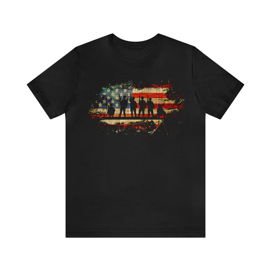 T-Shirt Black / S Our Military Heroes | Unisex Jersey Short Sleeve Tee