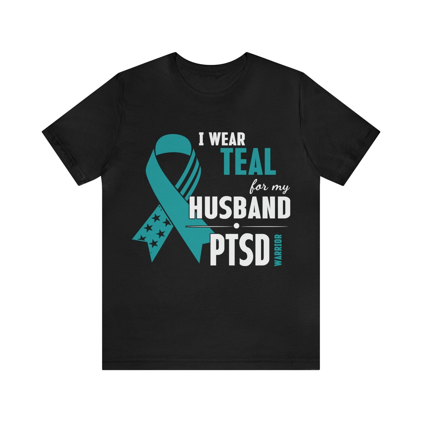 T-Shirt Black / S PTSD Awareness | For My Husband | Jersey Short Sleeve Tee