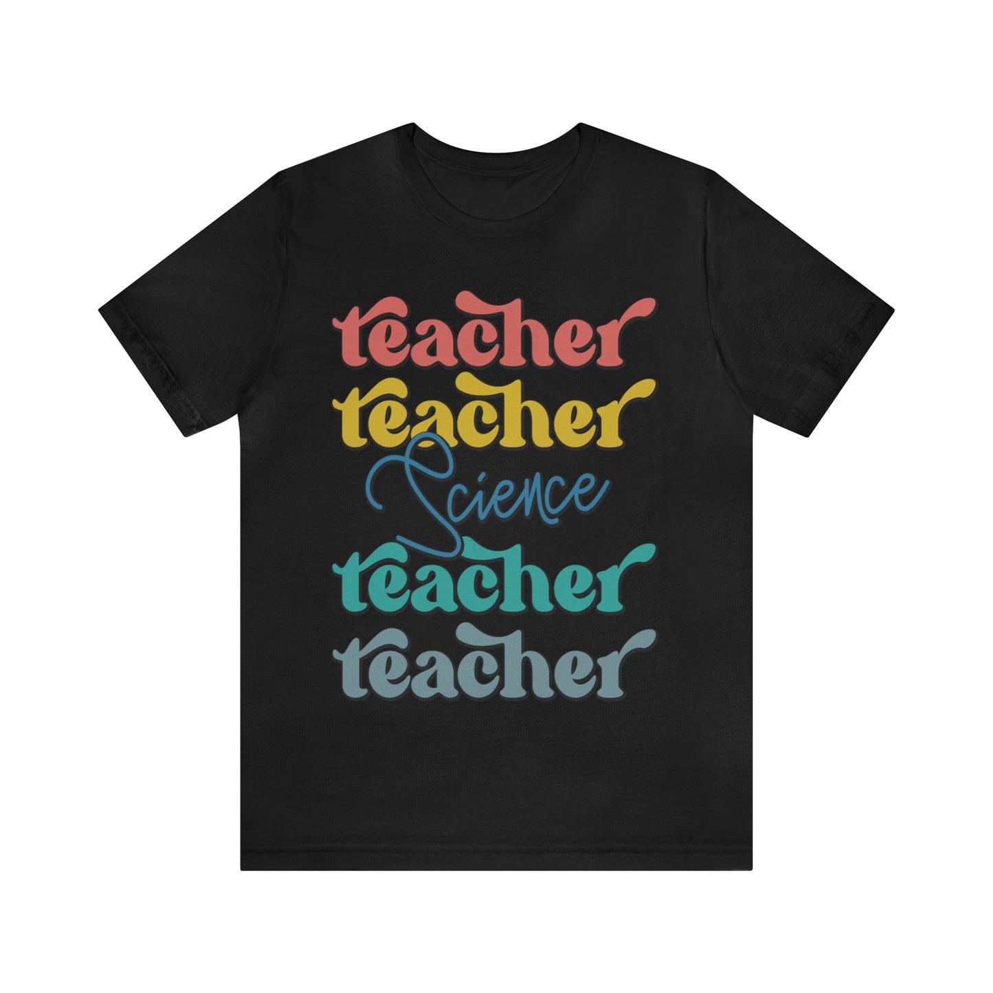 T-Shirt Black / S Science Teacher | Retro | Jersey Short Sleeve Tee