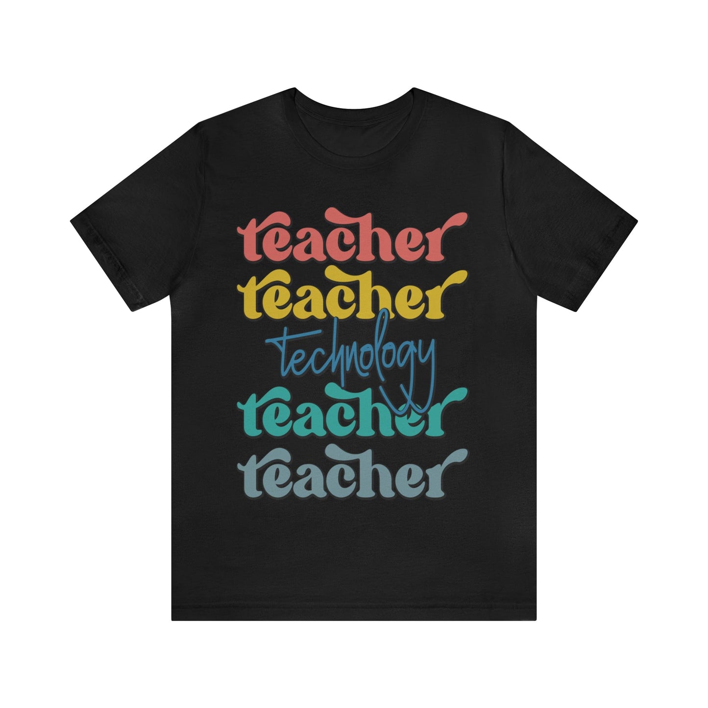 T-Shirt Black / S Technology Teacher | Retro | Jersey Short Sleeve Tee