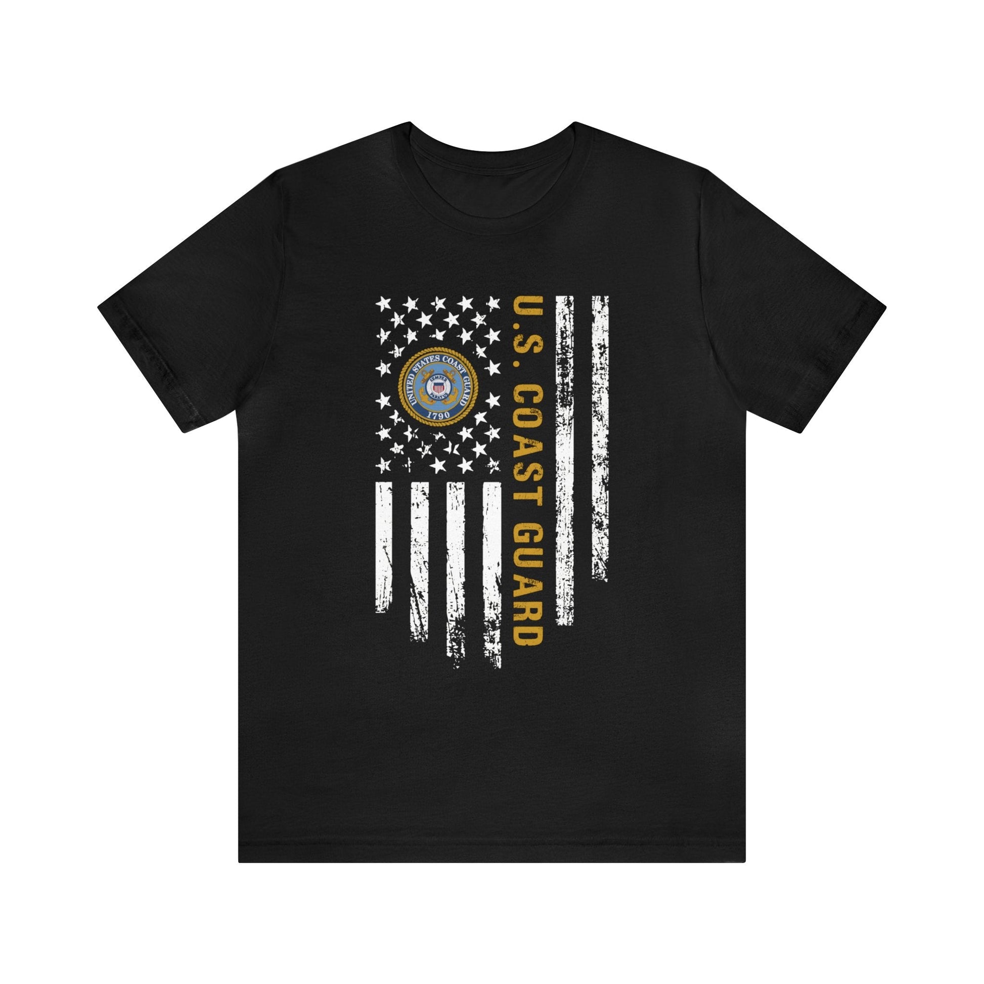 T-Shirt Black / XS US Coast Guard | Flag | Jersey Short Sleeve Tee