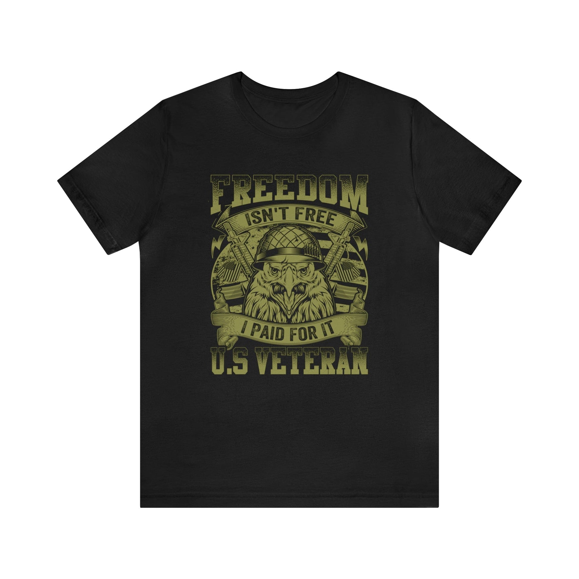 T-Shirt Black / XS US Veteran | Freedom Isn't Free | Jersey Short Sleeve Tee