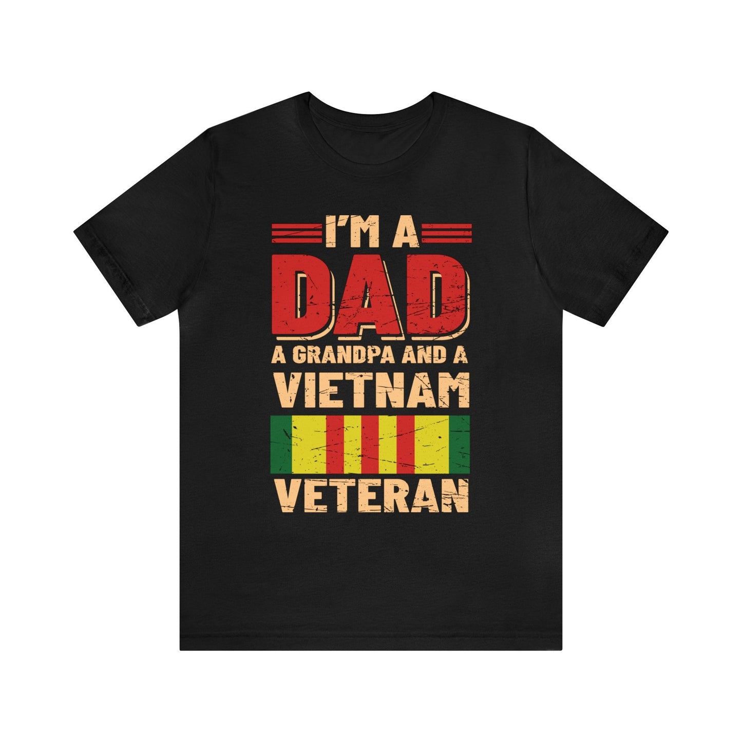 T-Shirt Black / XS Vietnam Veteran | Dad | Grandpa | Jersey Short Sleeve Tee