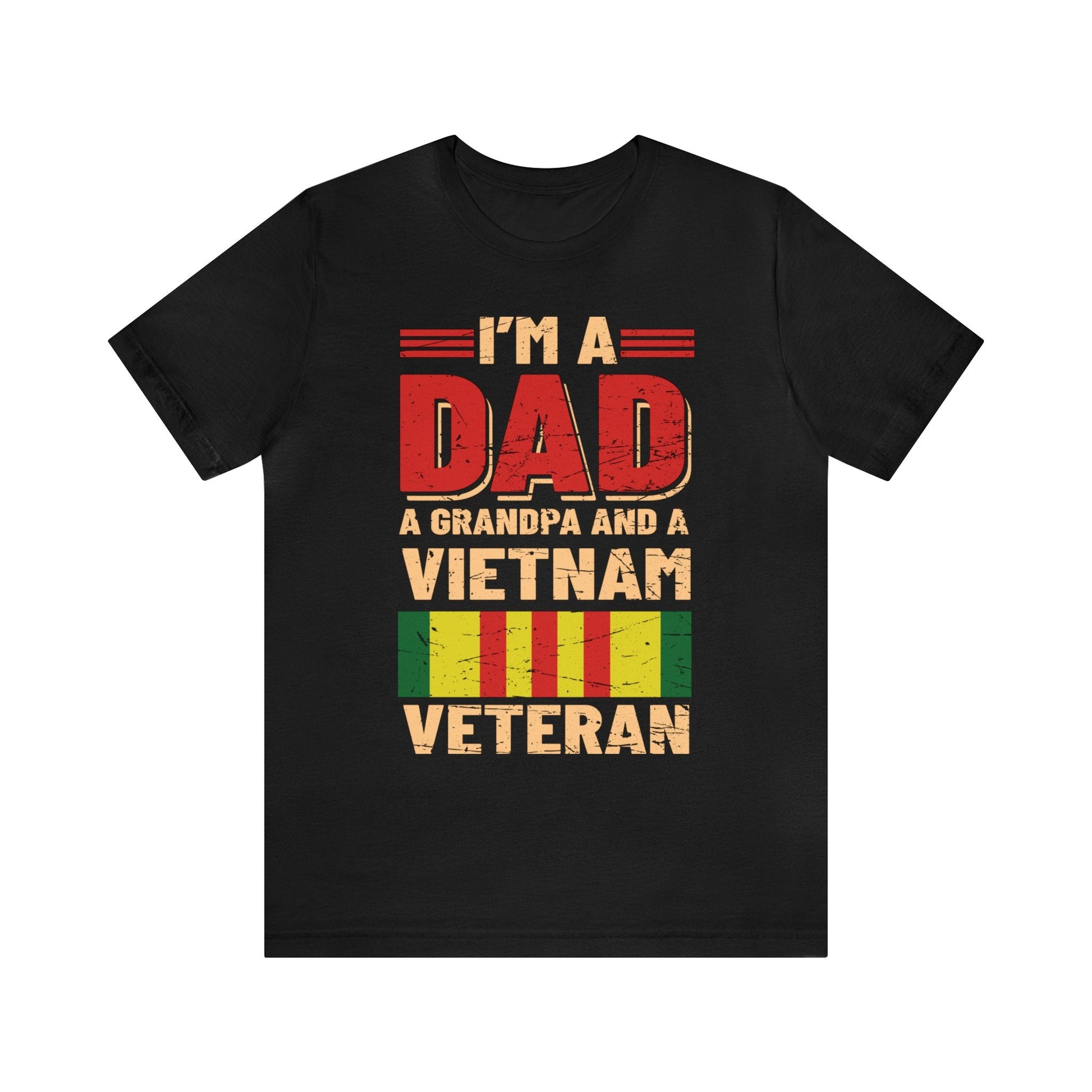 T-Shirt Black / XS Vietnam Veteran | Dad | Grandpa | Jersey Short Sleeve Tee