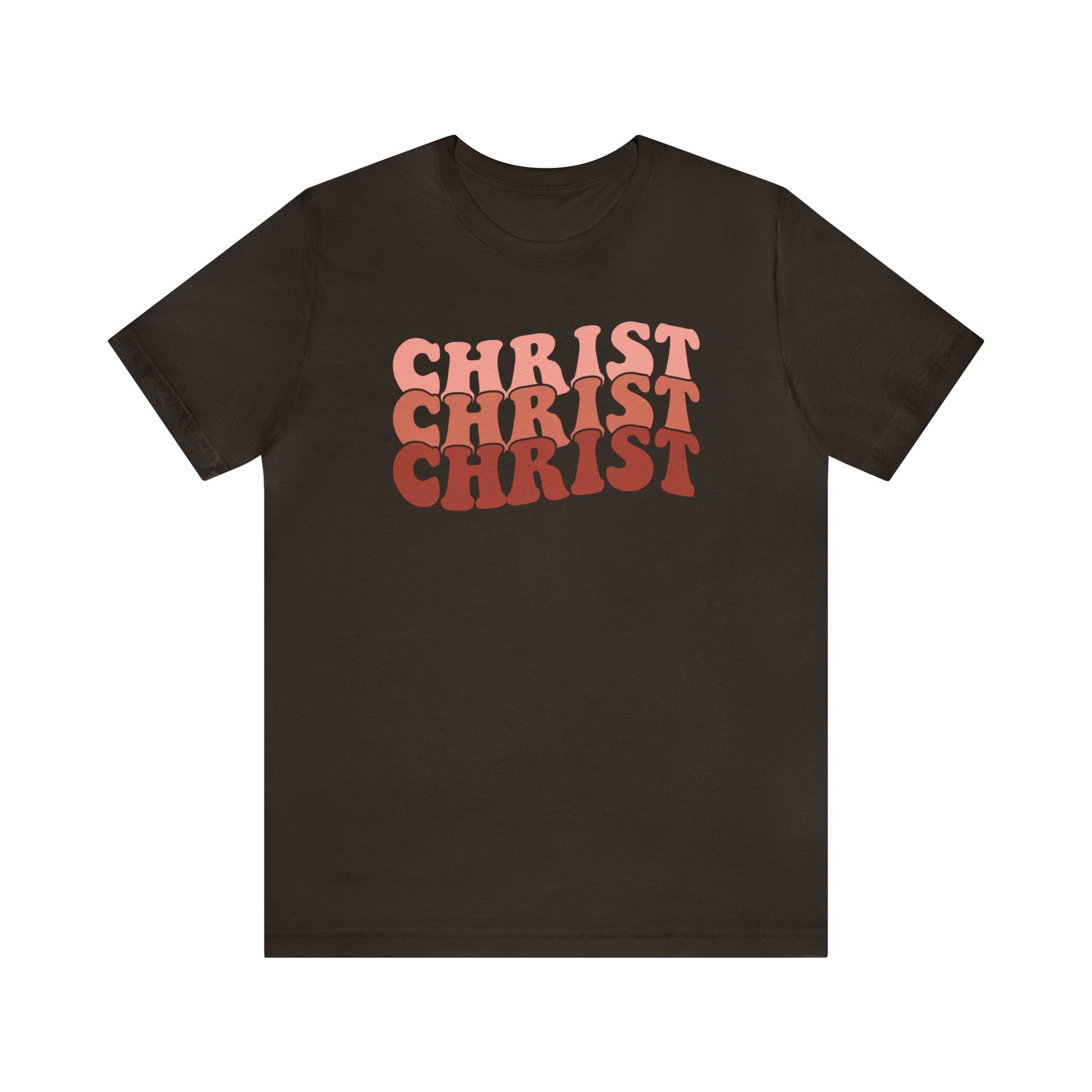 T-Shirt Brown / S Christ | Jesus | Retro | Jersey Short Sleeve Tee