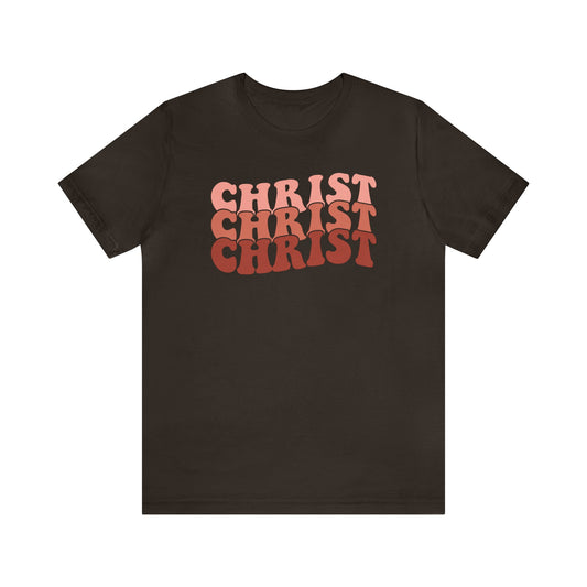 T-Shirt Brown / S Christ | Jesus | Retro | Jersey Short Sleeve Tee