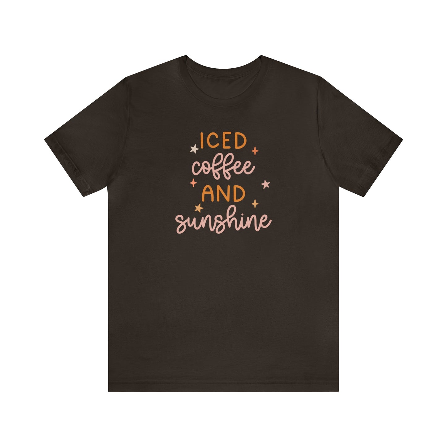 T-Shirt Brown / S Iced Coffee and Sunshine | Jersey Short Sleeve Tee