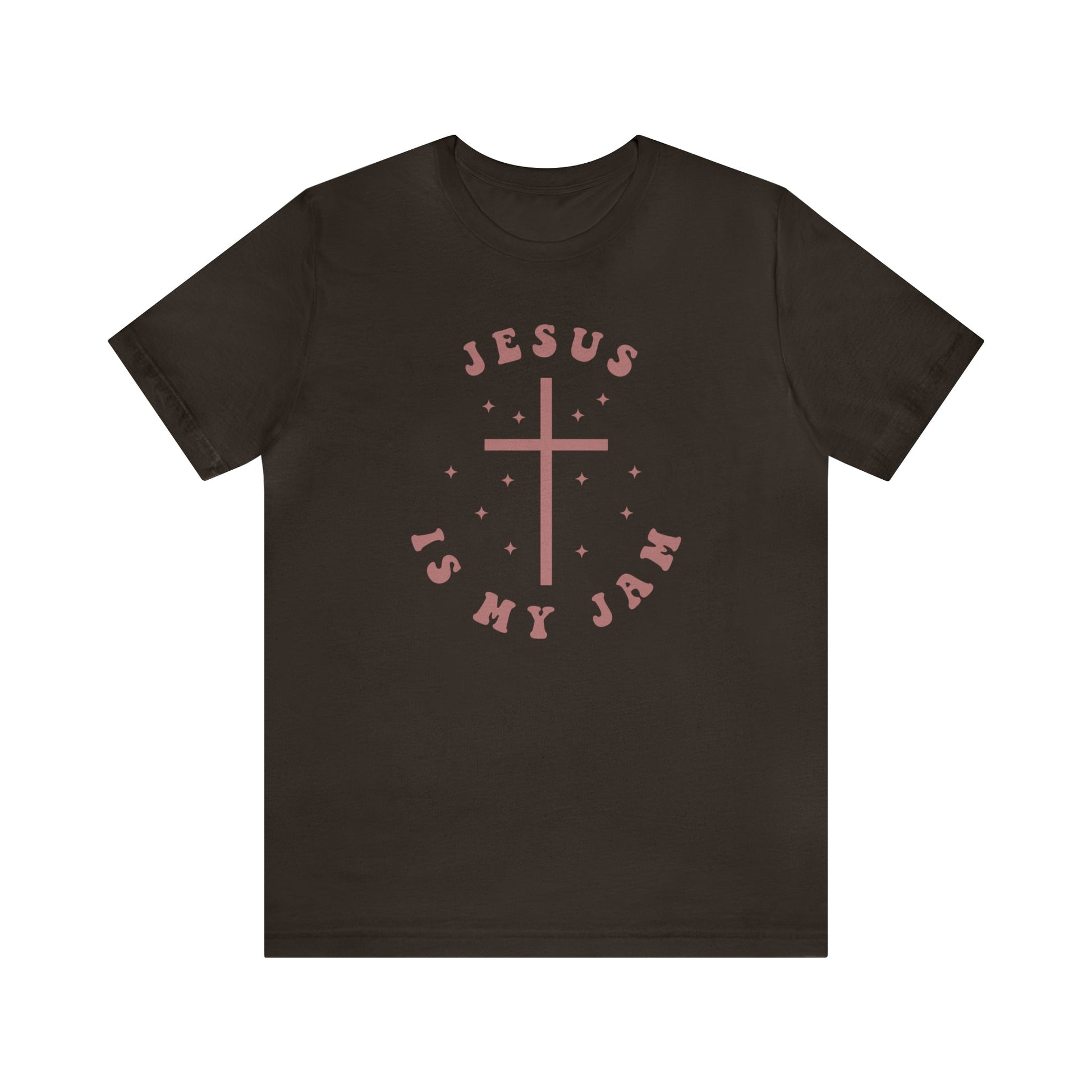 T-Shirt Brown / S Jesus is My Jam | Christian | Retro | Jersey Short Sleeve Tee