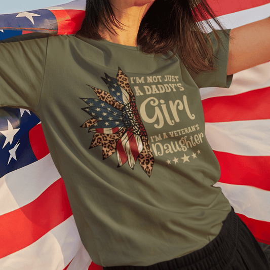 T-Shirt Daddy's Girl | Veteran's Daughter | Jersey Short Sleeve Tee