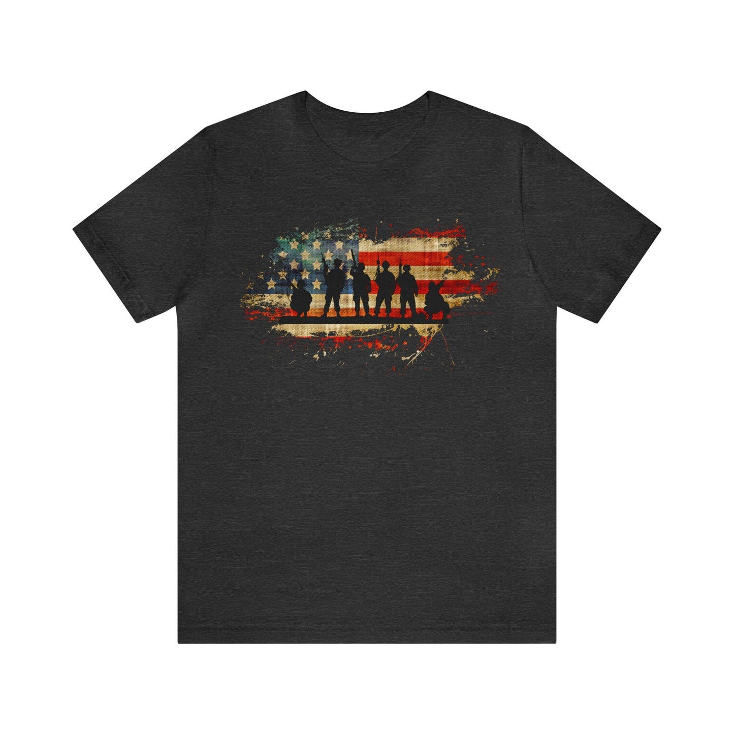 T-Shirt Dark Grey Heather / S Our Military Heroes | Unisex Jersey Short Sleeve Tee