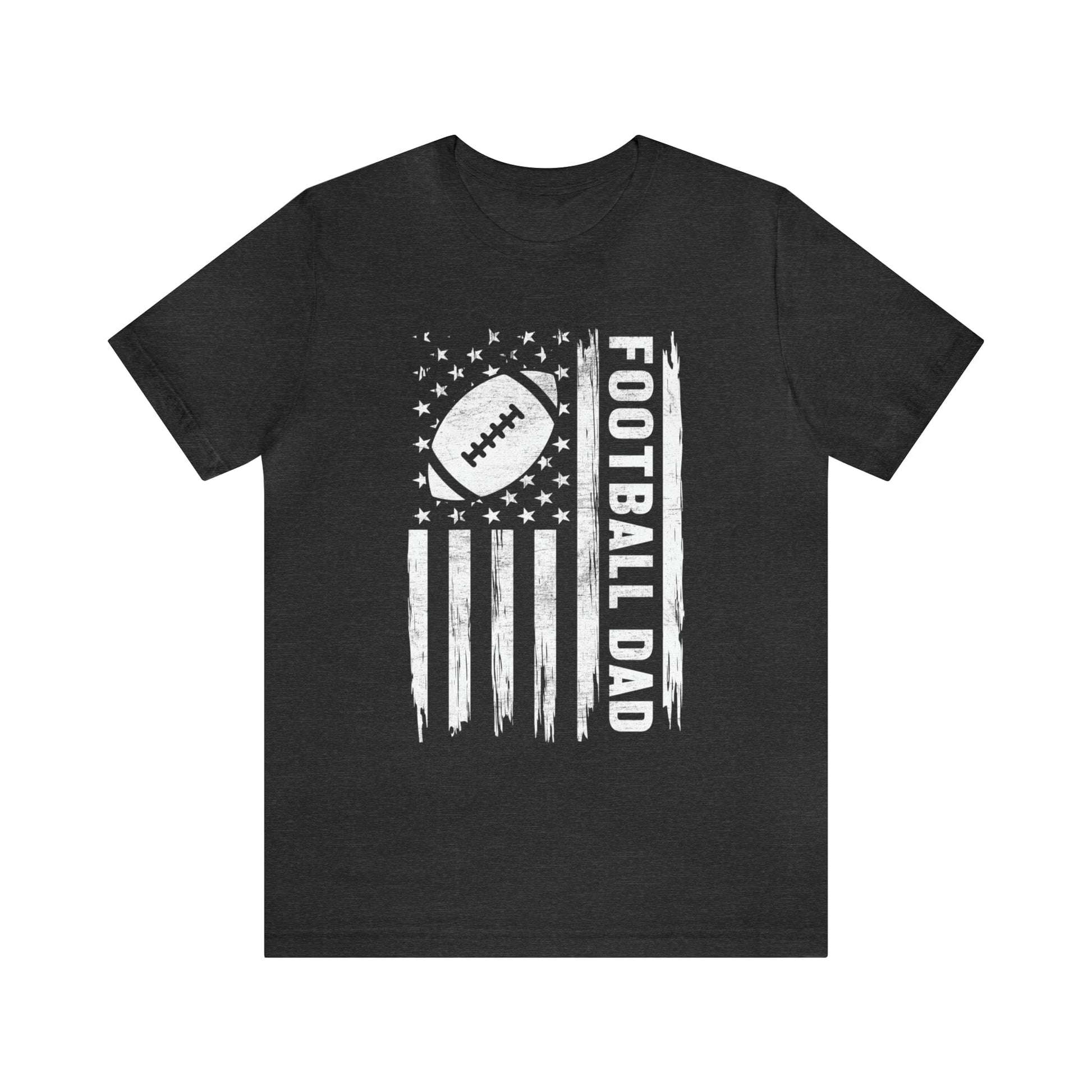 T-Shirt Dark Grey Heather / XS Football Dad | Patriotic | Jersey Short Sleeve Tee