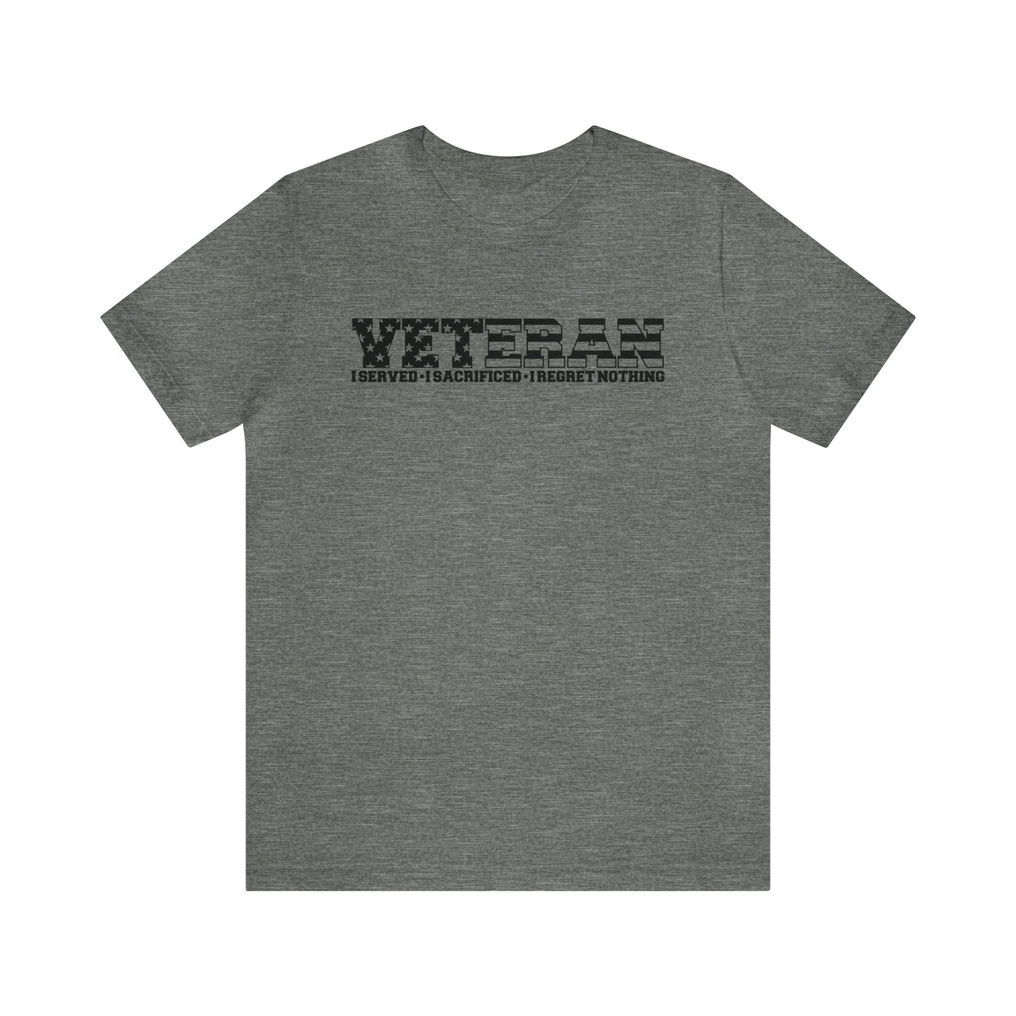 T-Shirt Deep Heather / XS Veteran | Served | Sacrificed | Jersey Short Sleeve Tee