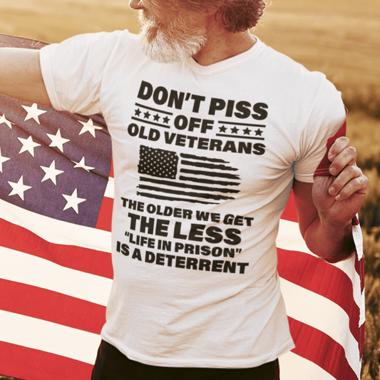 T-Shirt Don't Piss Off Old Veterans | US Veteran | Jersey Short Sleeve Tee