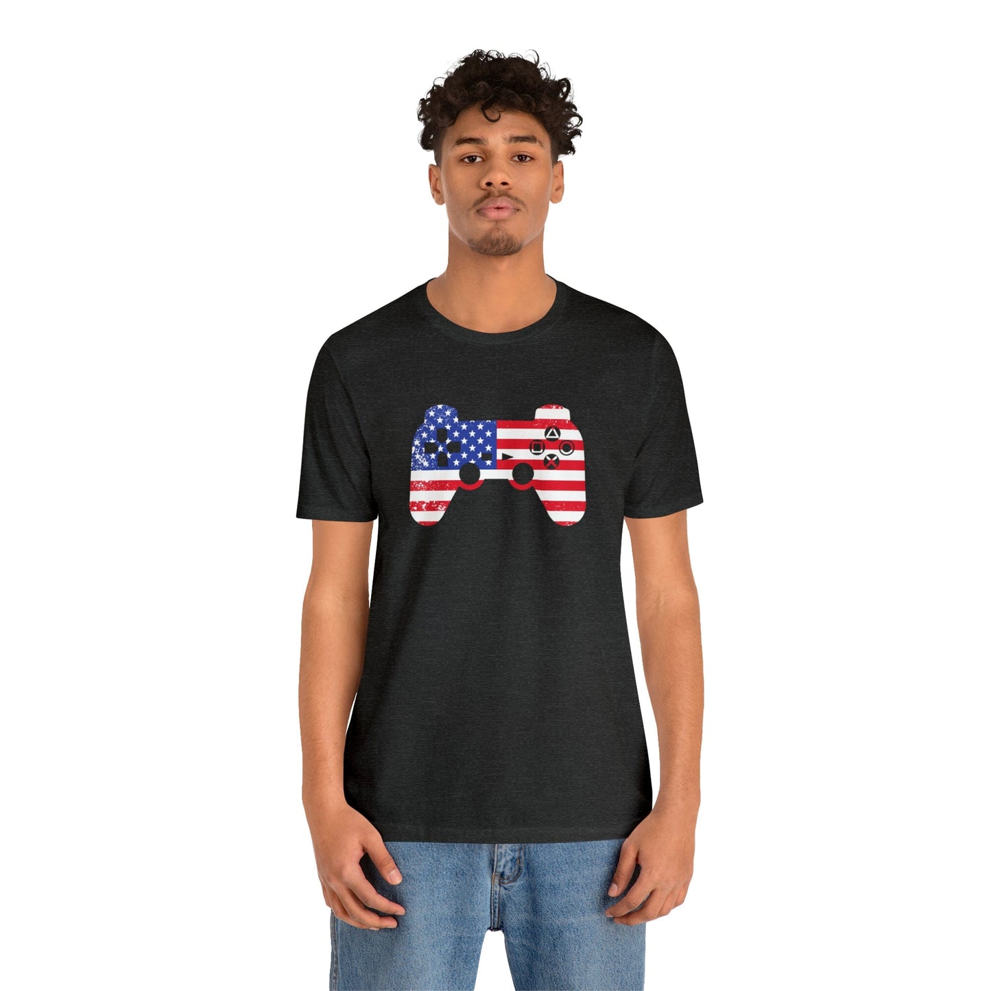 T-Shirt Gamer | USA | Flag | Patriotic | Jersey Short Sleeve Tee