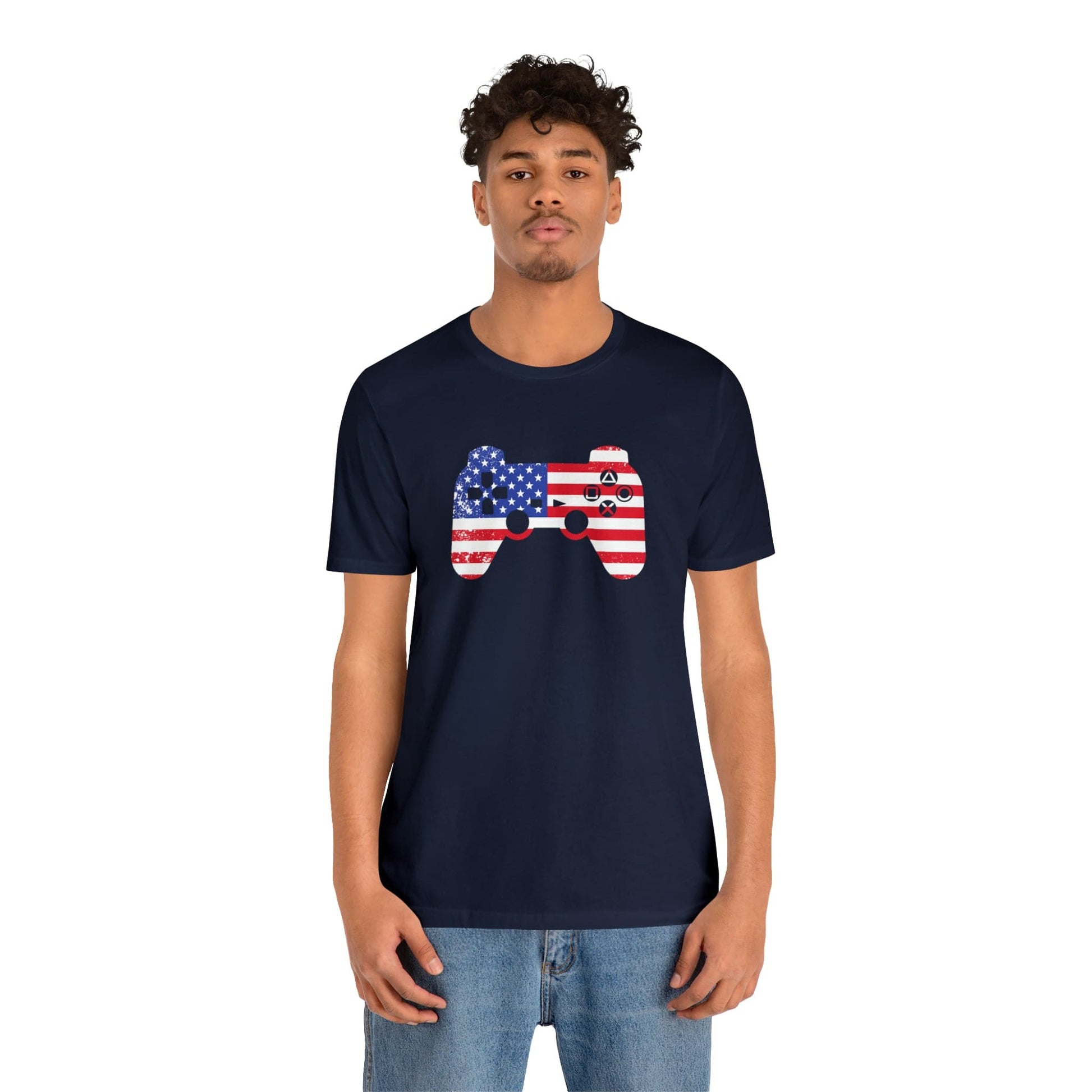 T-Shirt Gamer | USA | Flag | Patriotic | Jersey Short Sleeve Tee