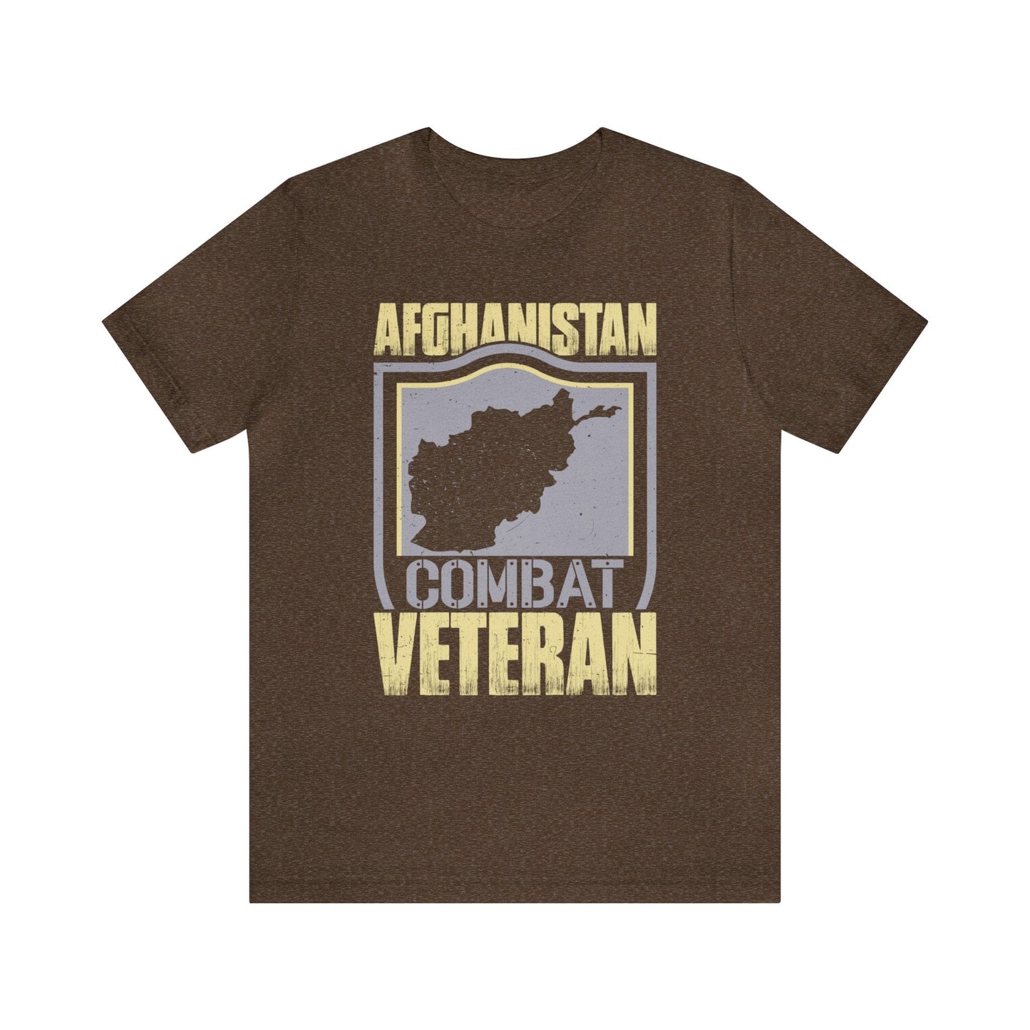 T-Shirt Heather Brown / XS Afghanistan Combat Veteran | Jersey Short Sleeve Tee