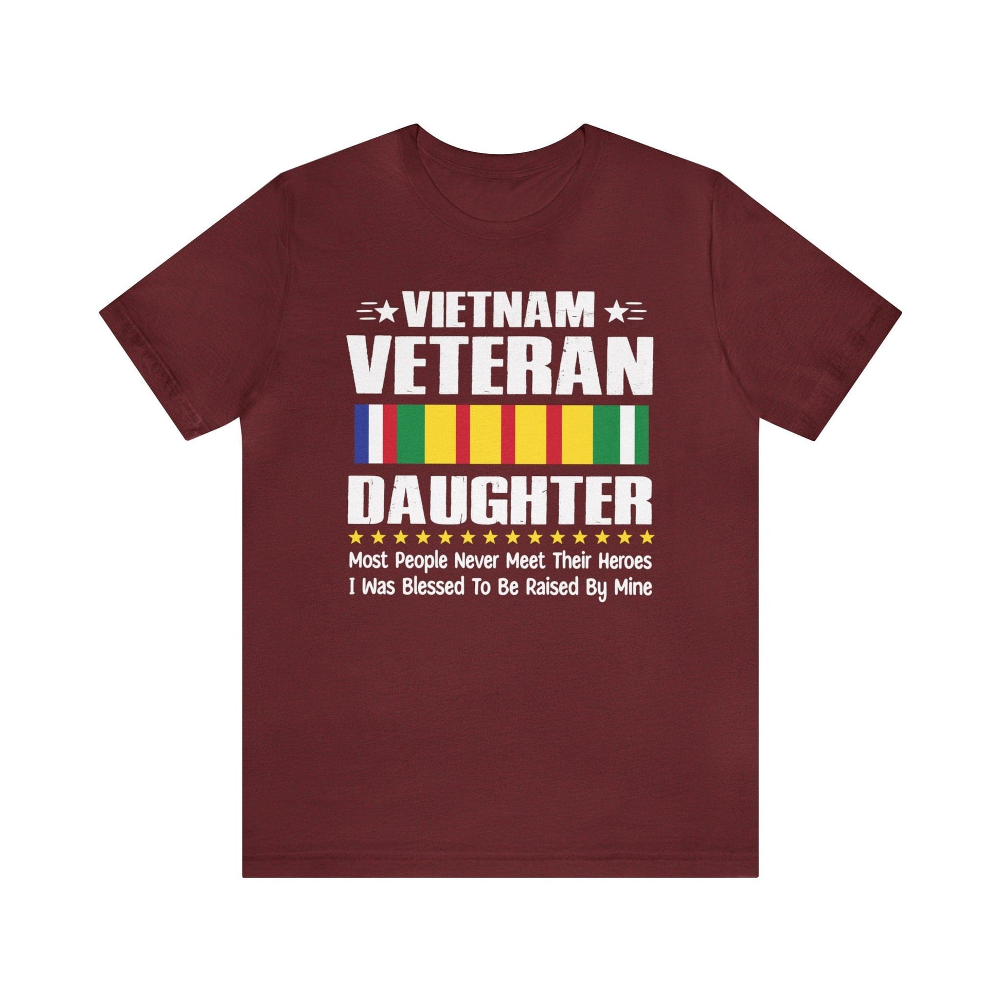 T-Shirt Heather Cardinal / XS Vietnam Veteran Daughter | Jersey Short Sleeve Tee