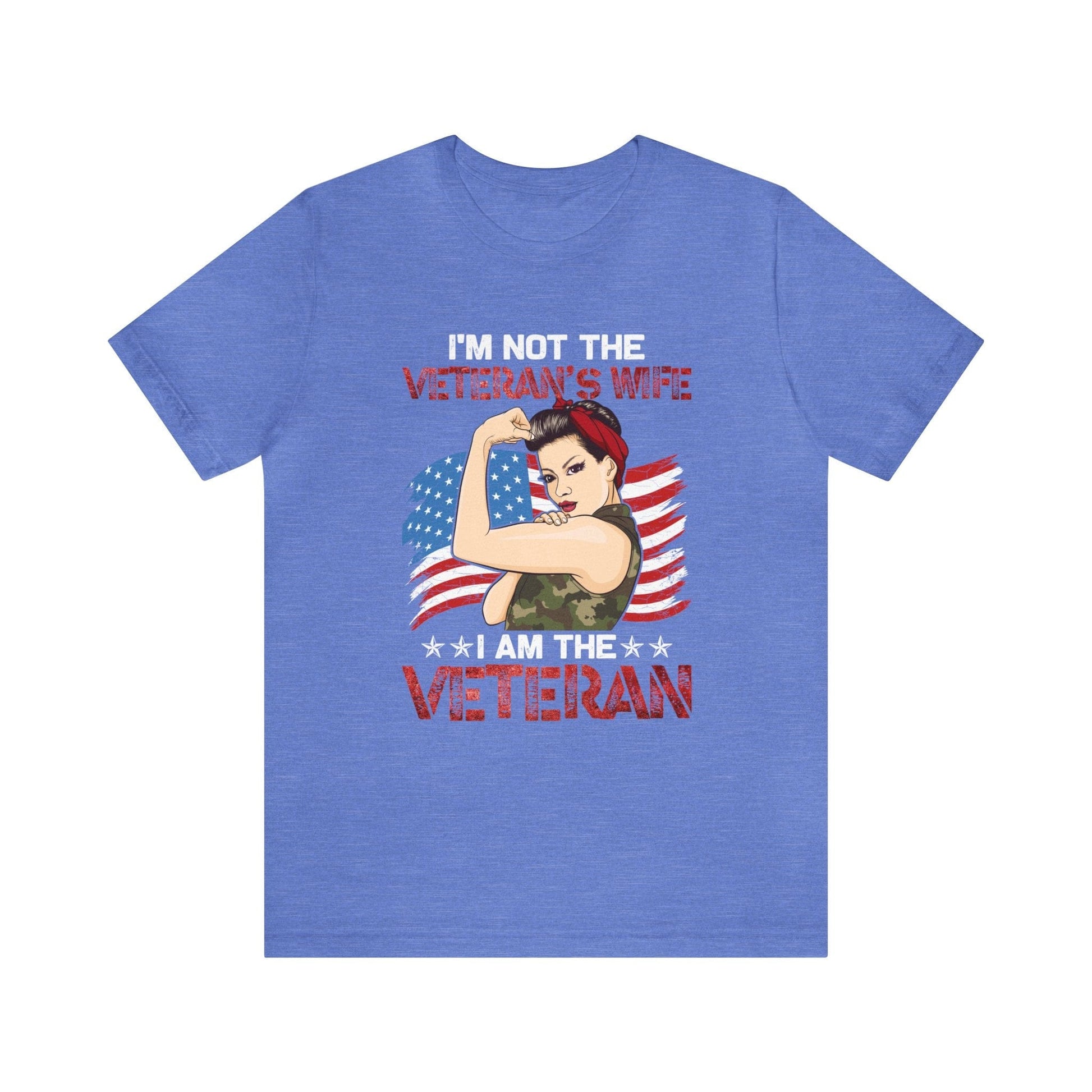 T-Shirt Heather Columbia Blue / XS US Veteran | Female Veteran | Jersey Short Sleeve Tee