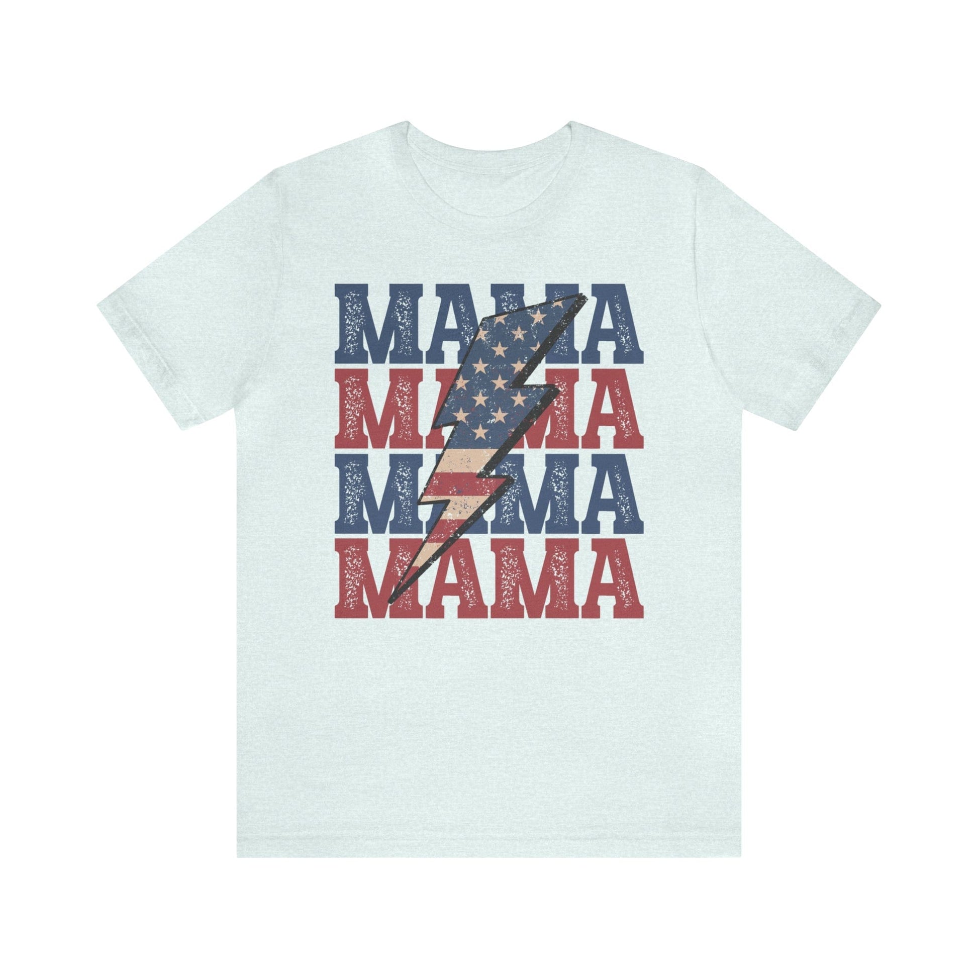 T-Shirt Heather Ice Blue / S American Mama Lightening | Jersey Short Sleeve Tee