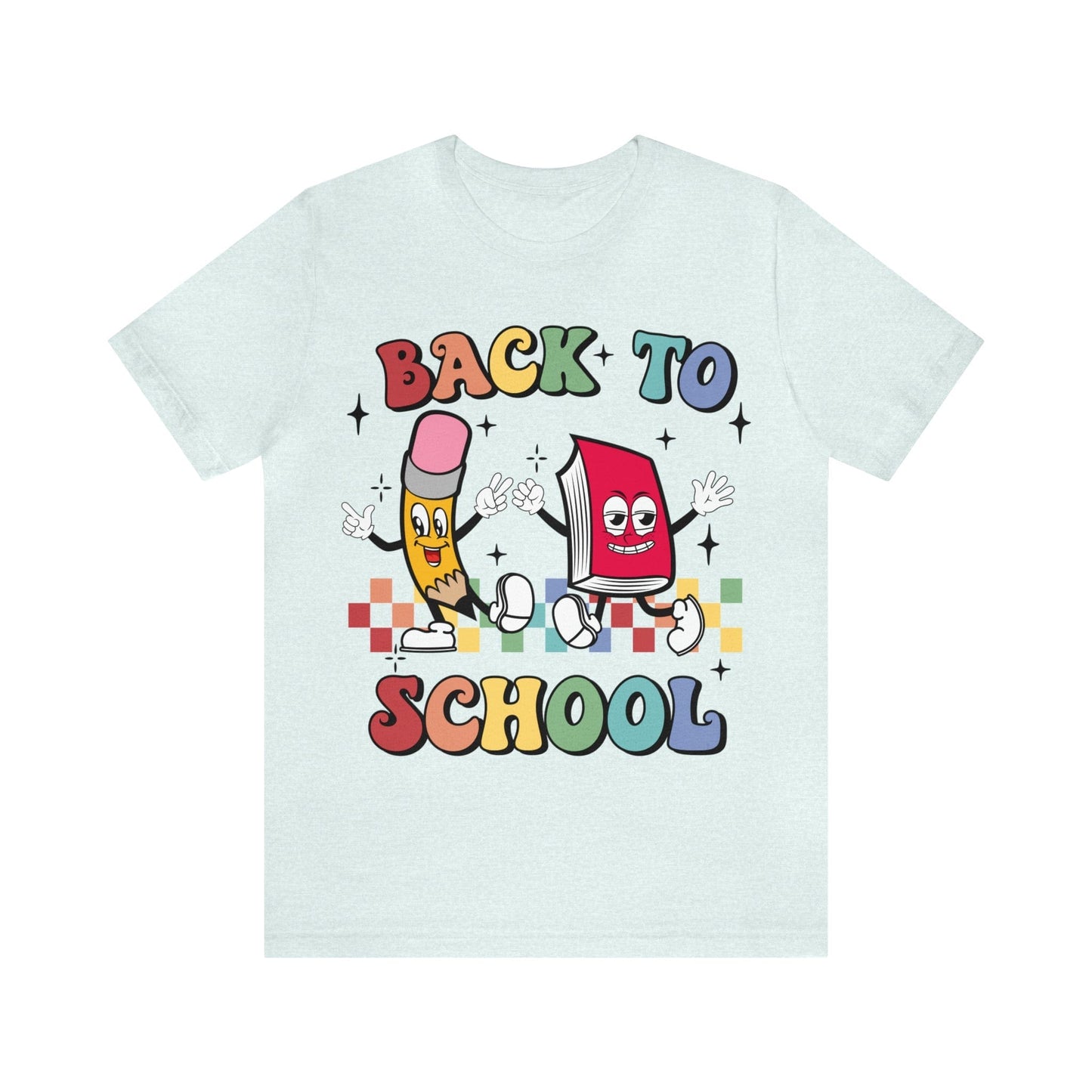 T-Shirt Heather Ice Blue / S Back to School | Retro | ADULT sizes | Jersey Short Sleeve Tee