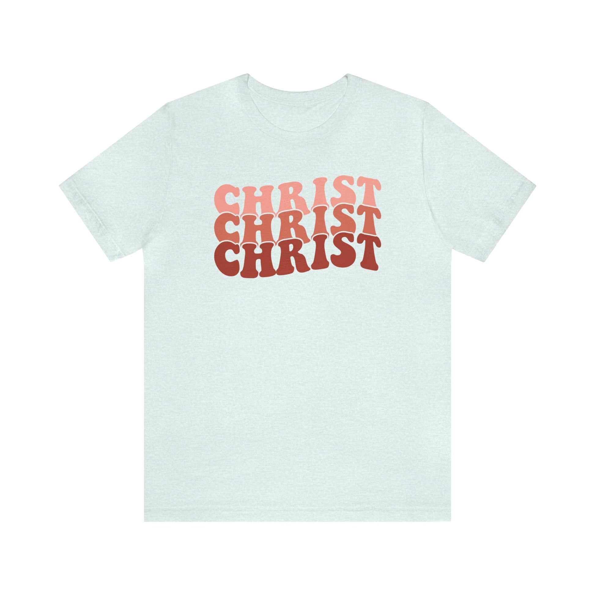 T-Shirt Heather Ice Blue / S Christ | Jesus | Retro | Jersey Short Sleeve Tee