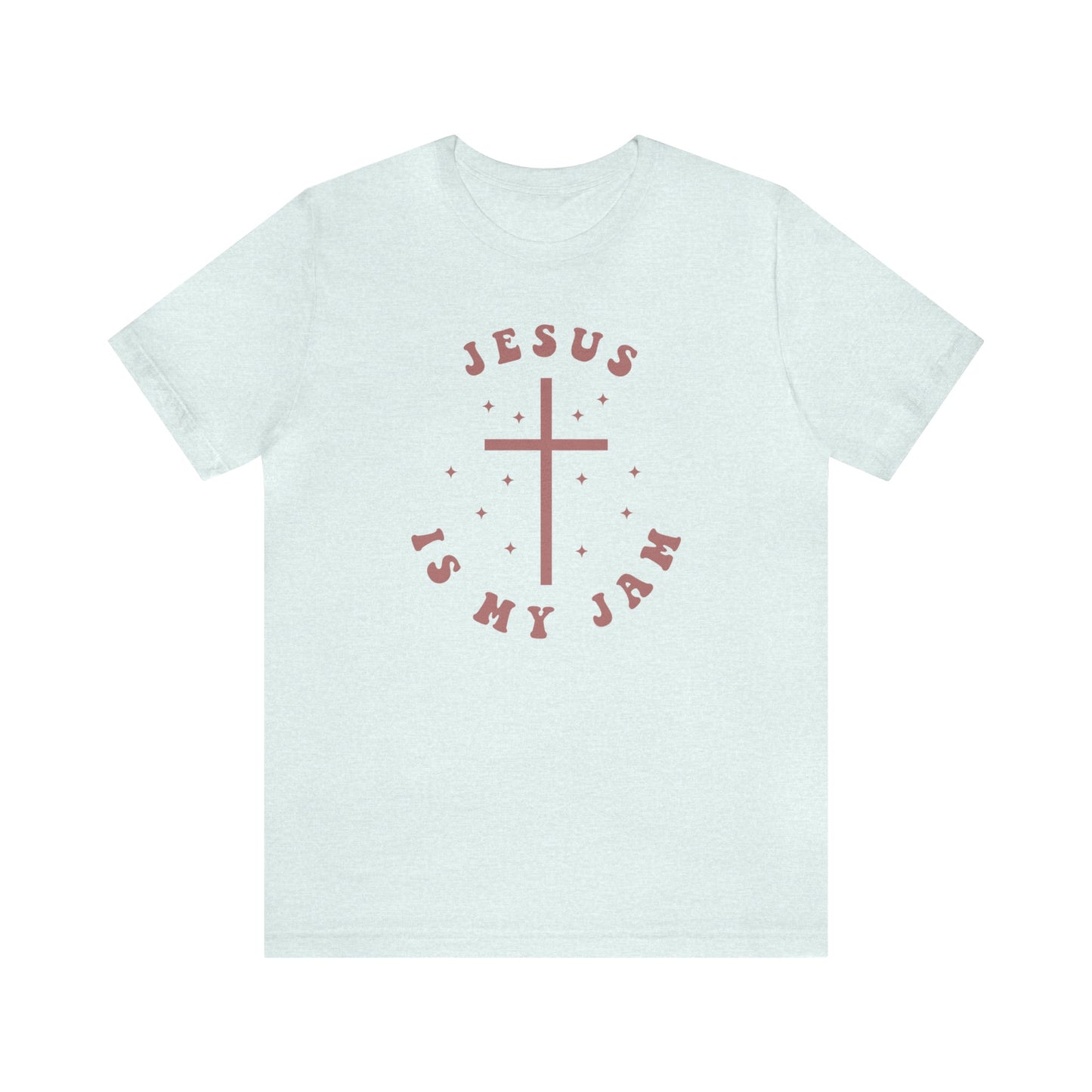 T-Shirt Heather Ice Blue / S Jesus is My Jam | Christian | Retro | Jersey Short Sleeve Tee