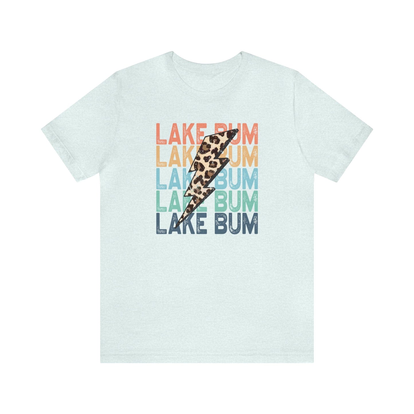 T-Shirt Heather Ice Blue / S Lake Bum | Leopard Lightening | Jersey Short Sleeve Tee