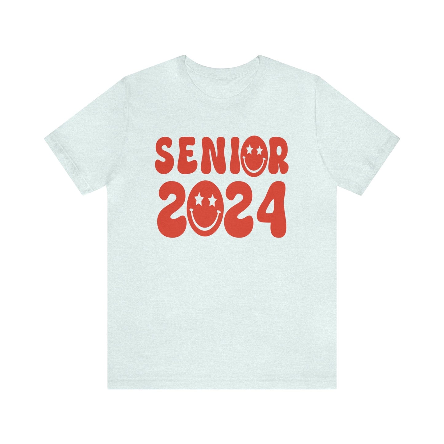 T-Shirt Heather Ice Blue / S Senior | 2024 | Smiley Face | Retro | Jersey Short Sleeve Tee