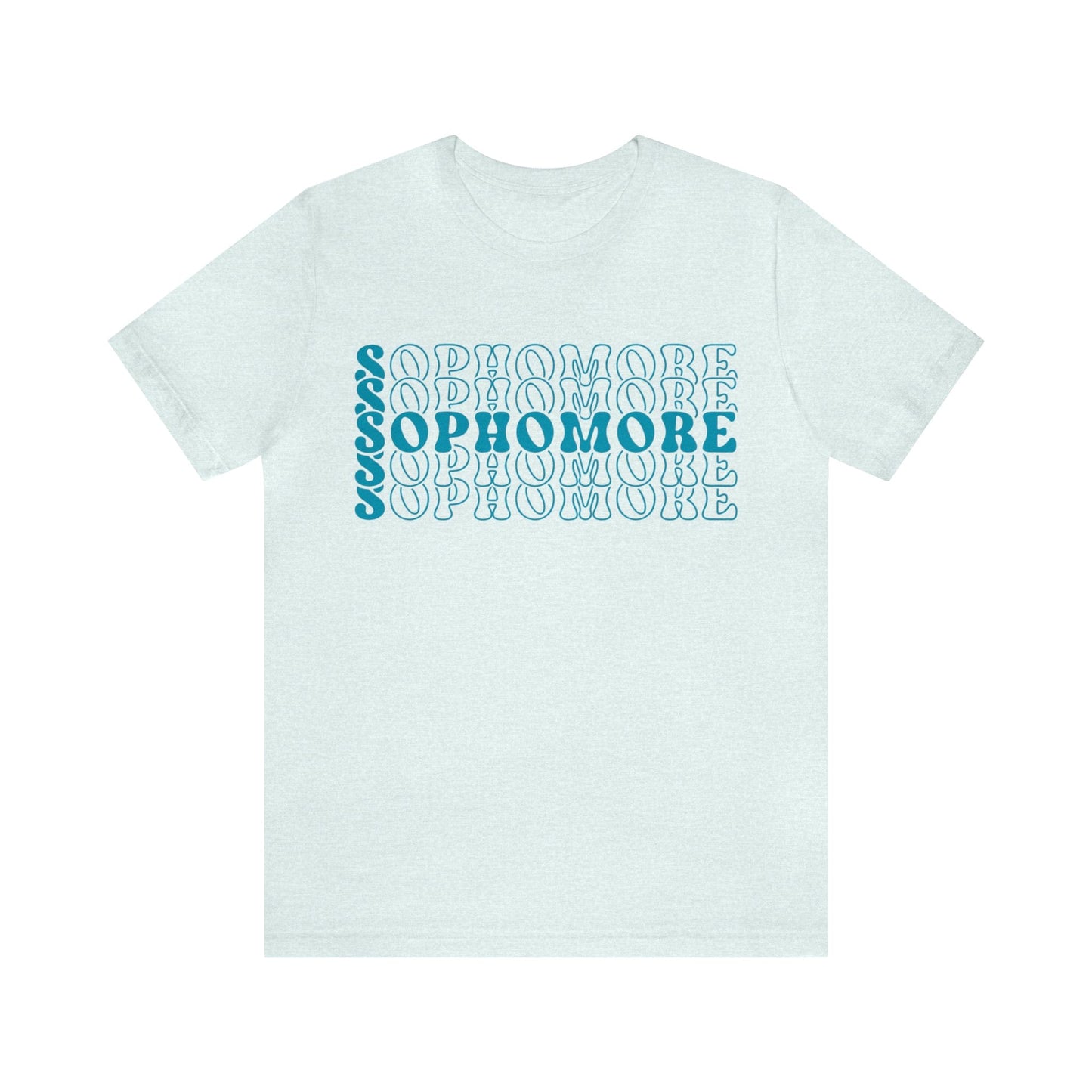 T-Shirt Heather Ice Blue / S Sophomore | Stacked Retro | Jersey Short Sleeve Tee