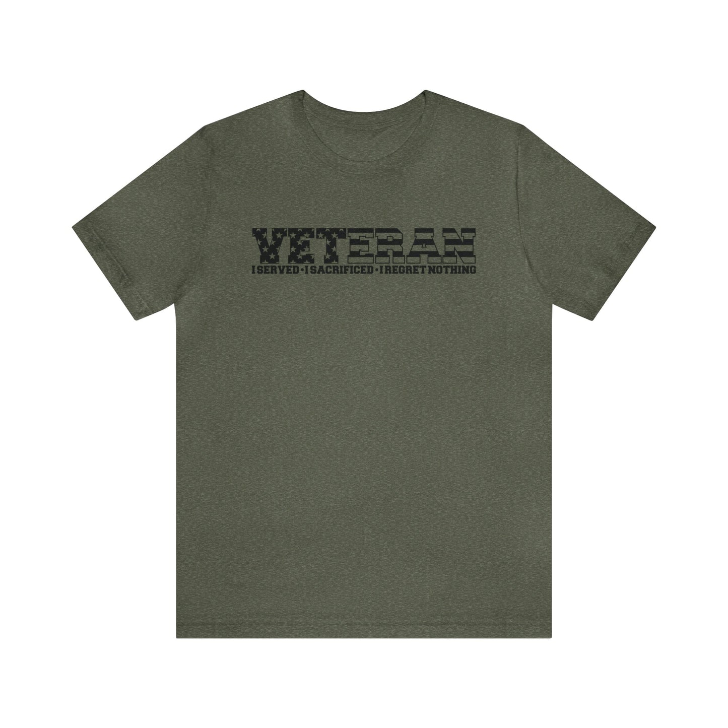 T-Shirt Heather Military Green / XS Veteran | Served | Sacrificed | Jersey Short Sleeve Tee