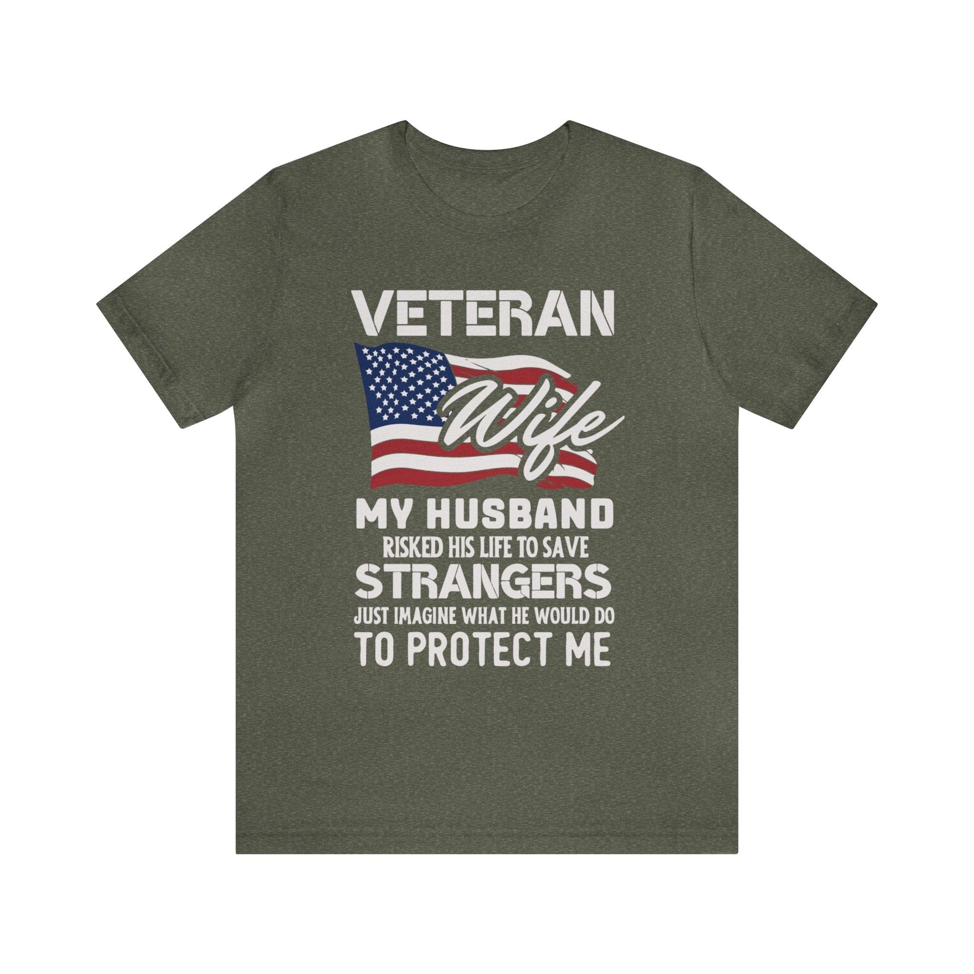 T-Shirt Heather Military Green / XS Veteran Wife | Jersey Short Sleeve Tee